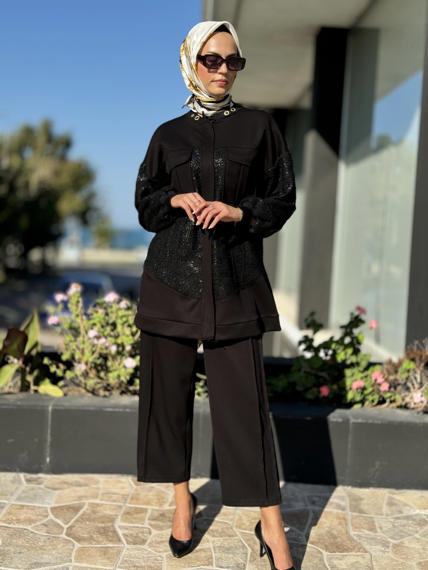 Ghisa Belden Büzgülü Ceket Pantolon Takım G3020