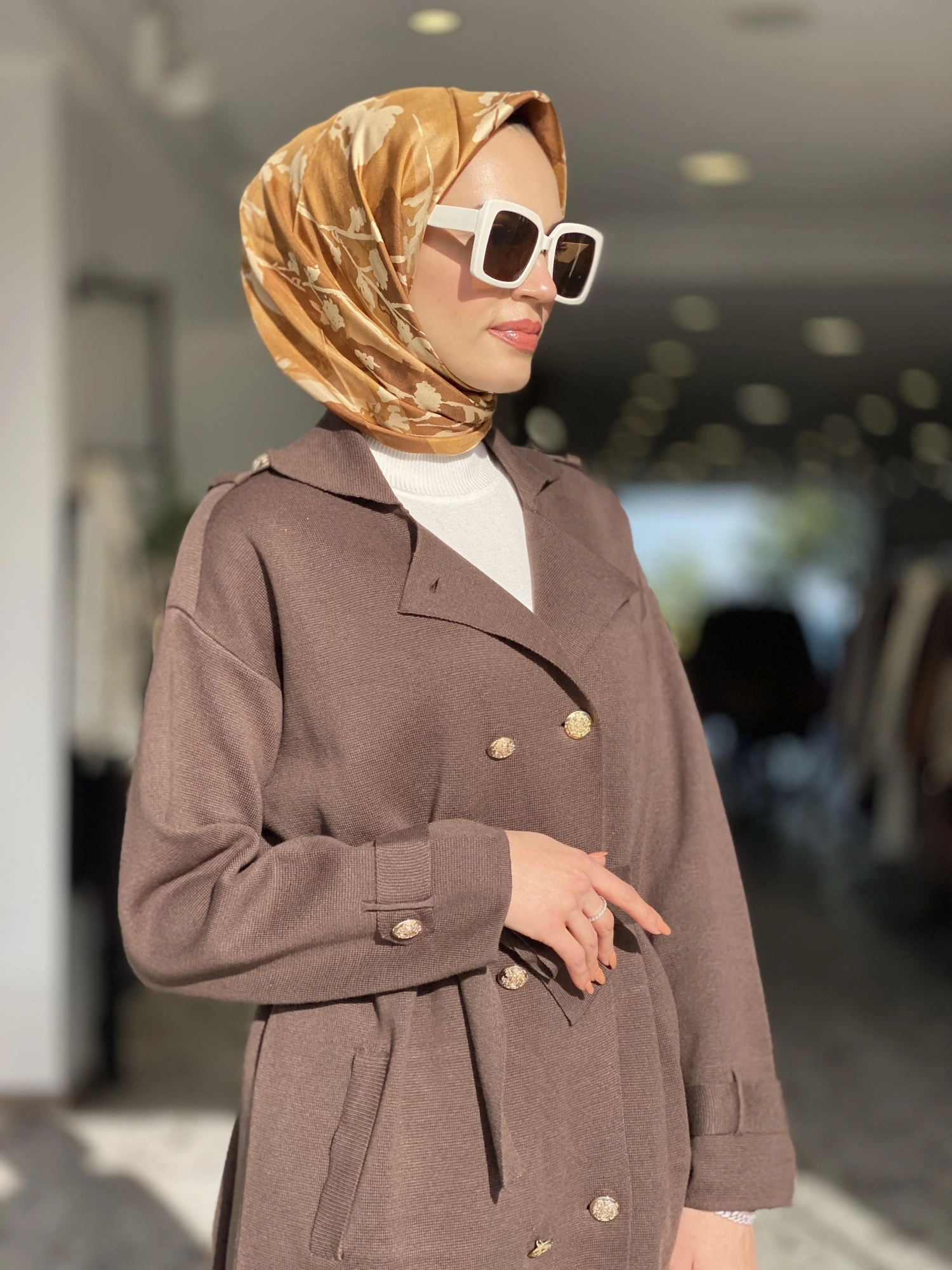 Ghisa Düğme Detaylı Triko Ceket / Trench G3753