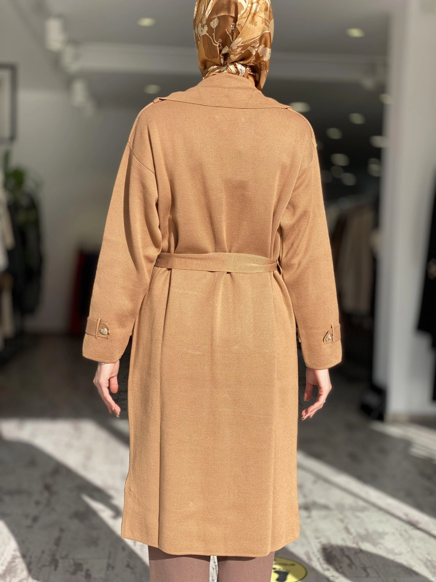 Ghisa Düğme Detaylı Triko Ceket / Trench G3753