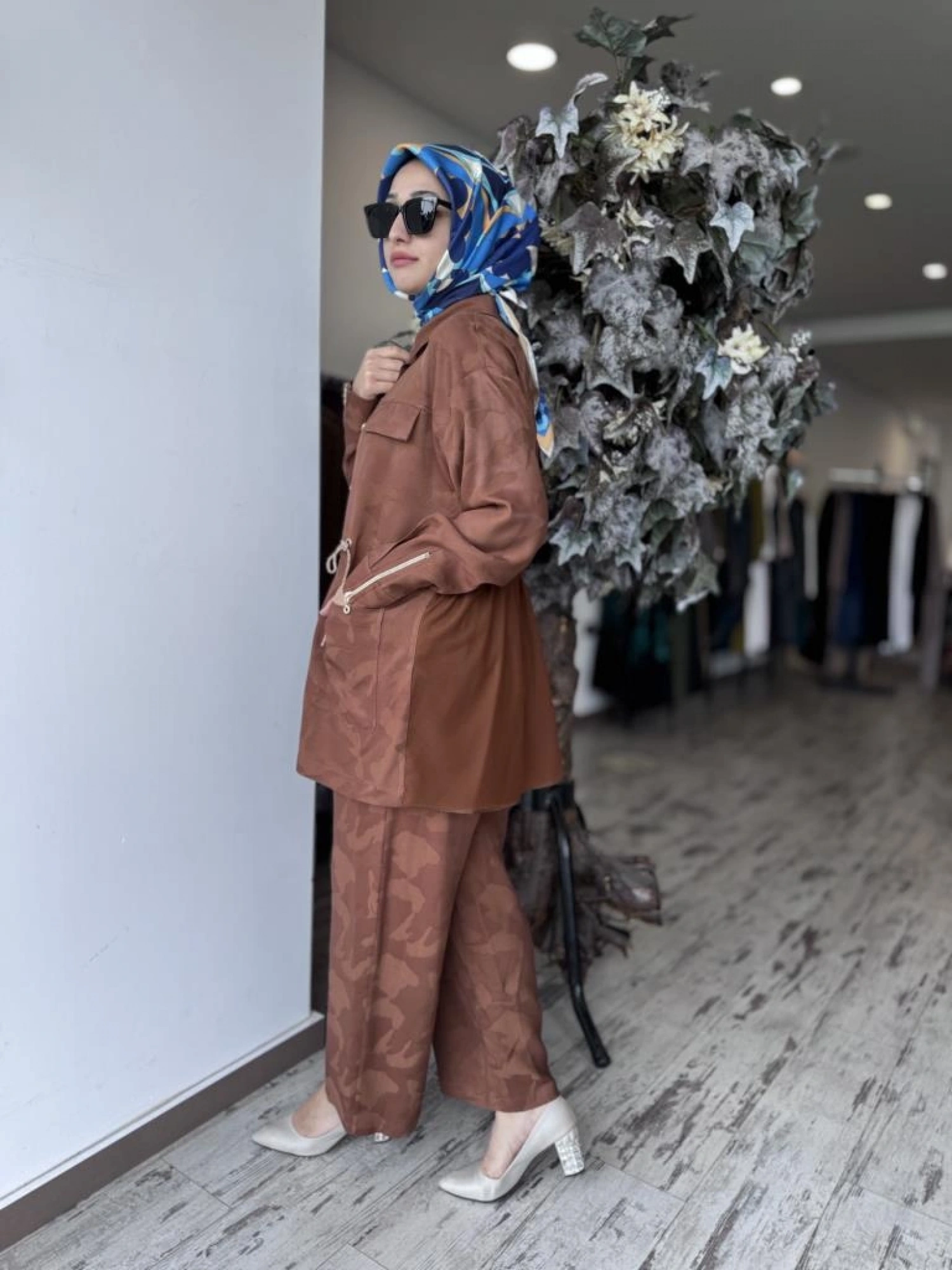 Ghisa Kamuflaj Desen Çıtçıtlı Ceket Pantolon Takım 4082