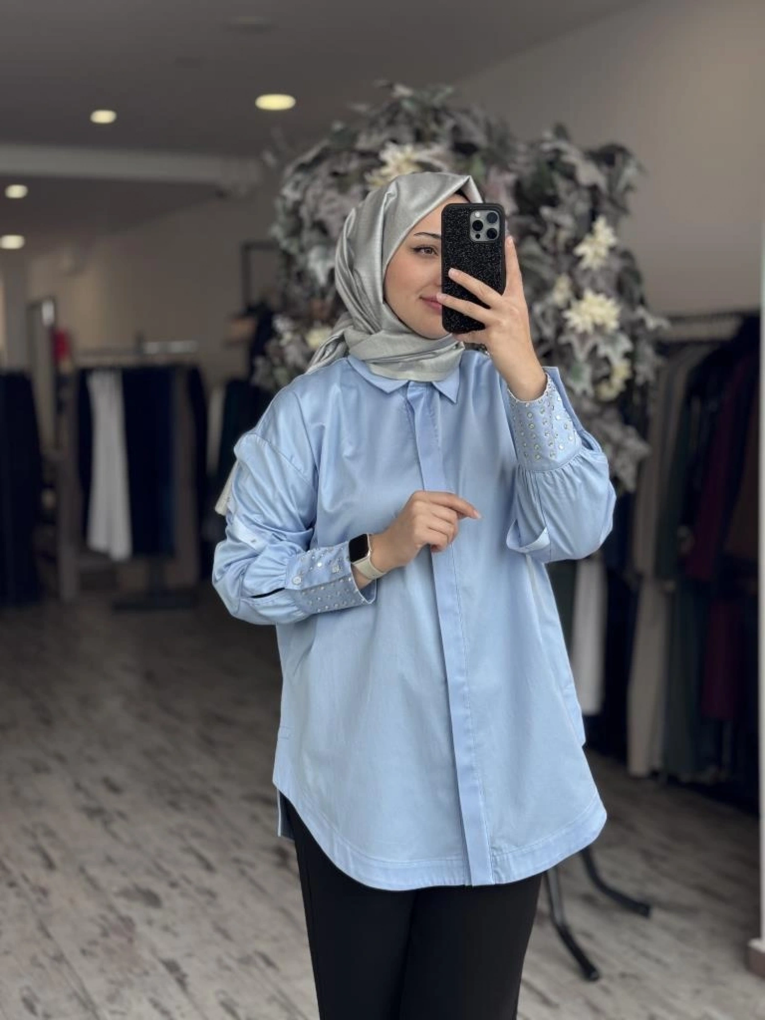 Ghisa Kolları Kuşgözü Detaylı Poplin Gömlek G4849