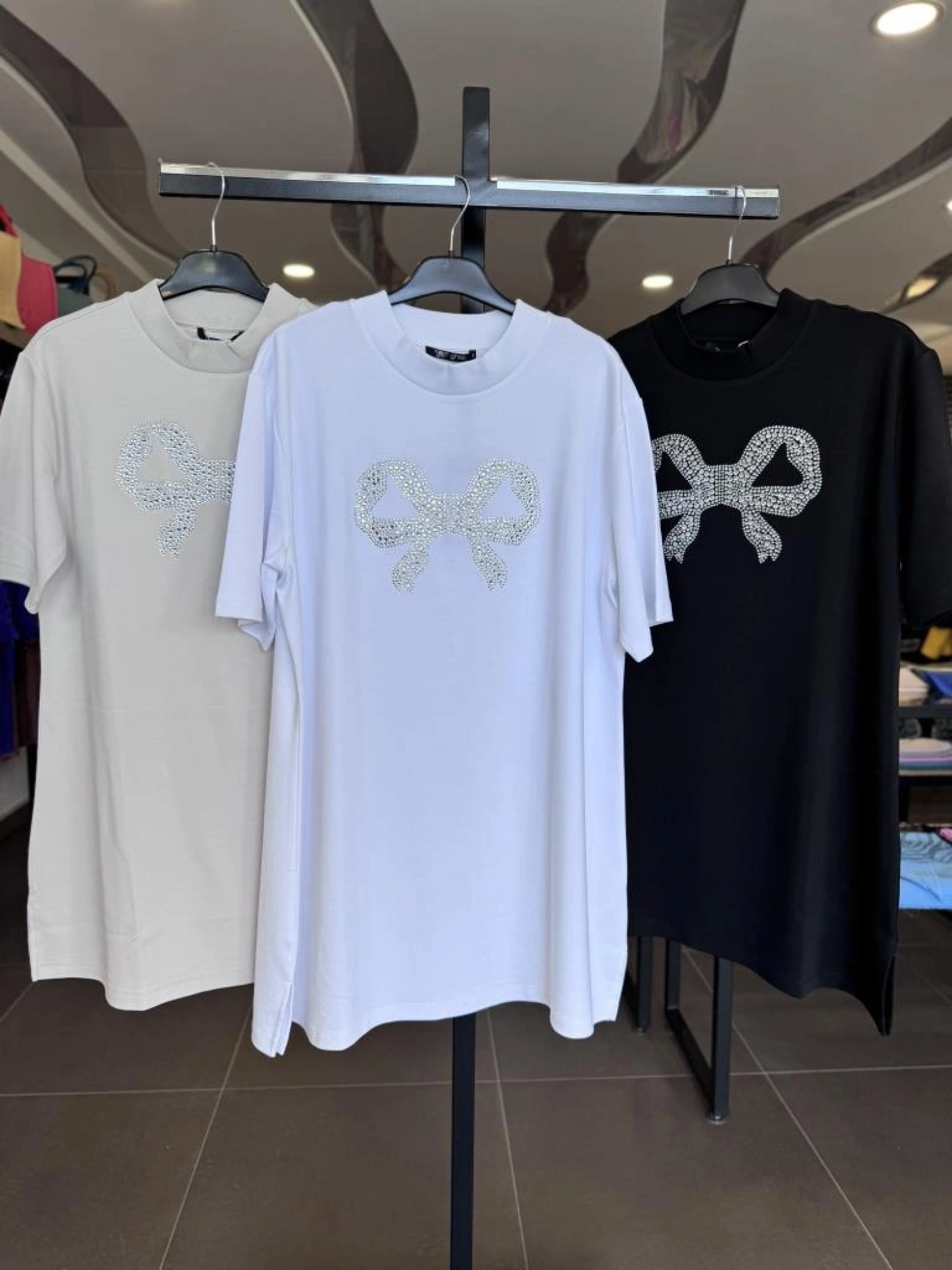 Ghisa Önü Taşlı Tshırt/Tunik G4974