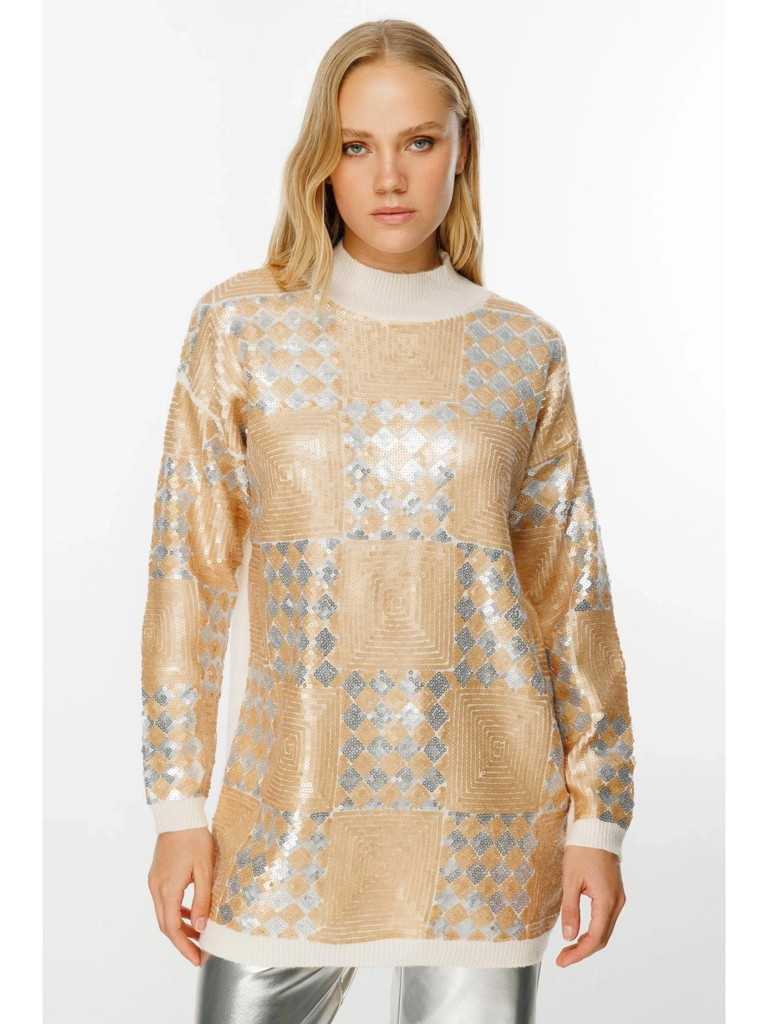 Ghisa Payet Detaylı Triko Tunik G241466