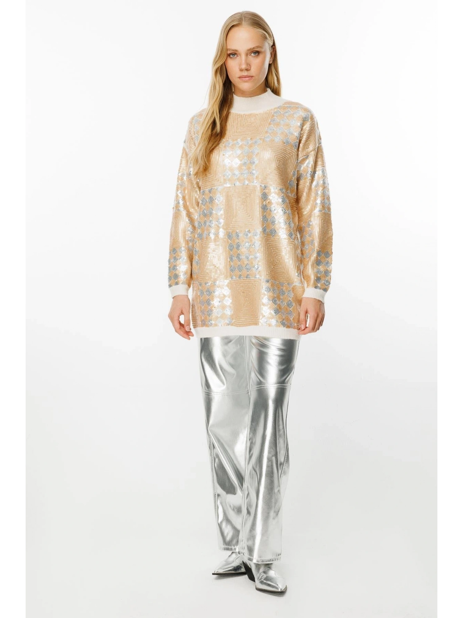 Ghisa Payet Detaylı Triko Tunik G241466