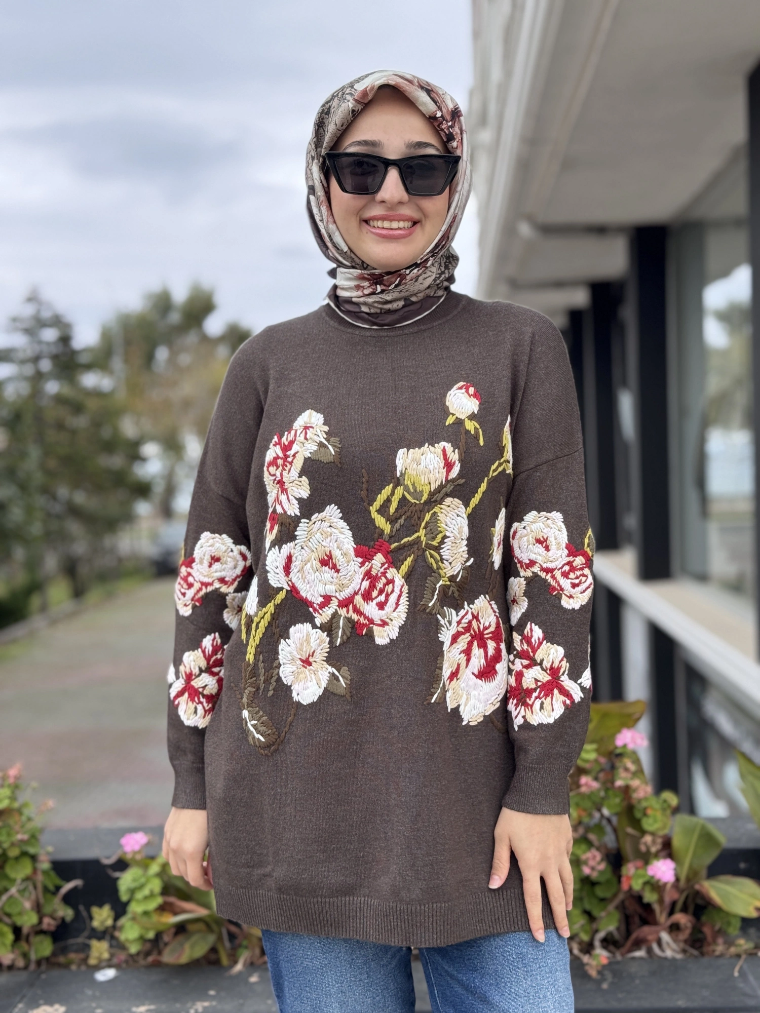 Ghisa Yarım Balıkçı İşlemeli Triko Tunik G4154