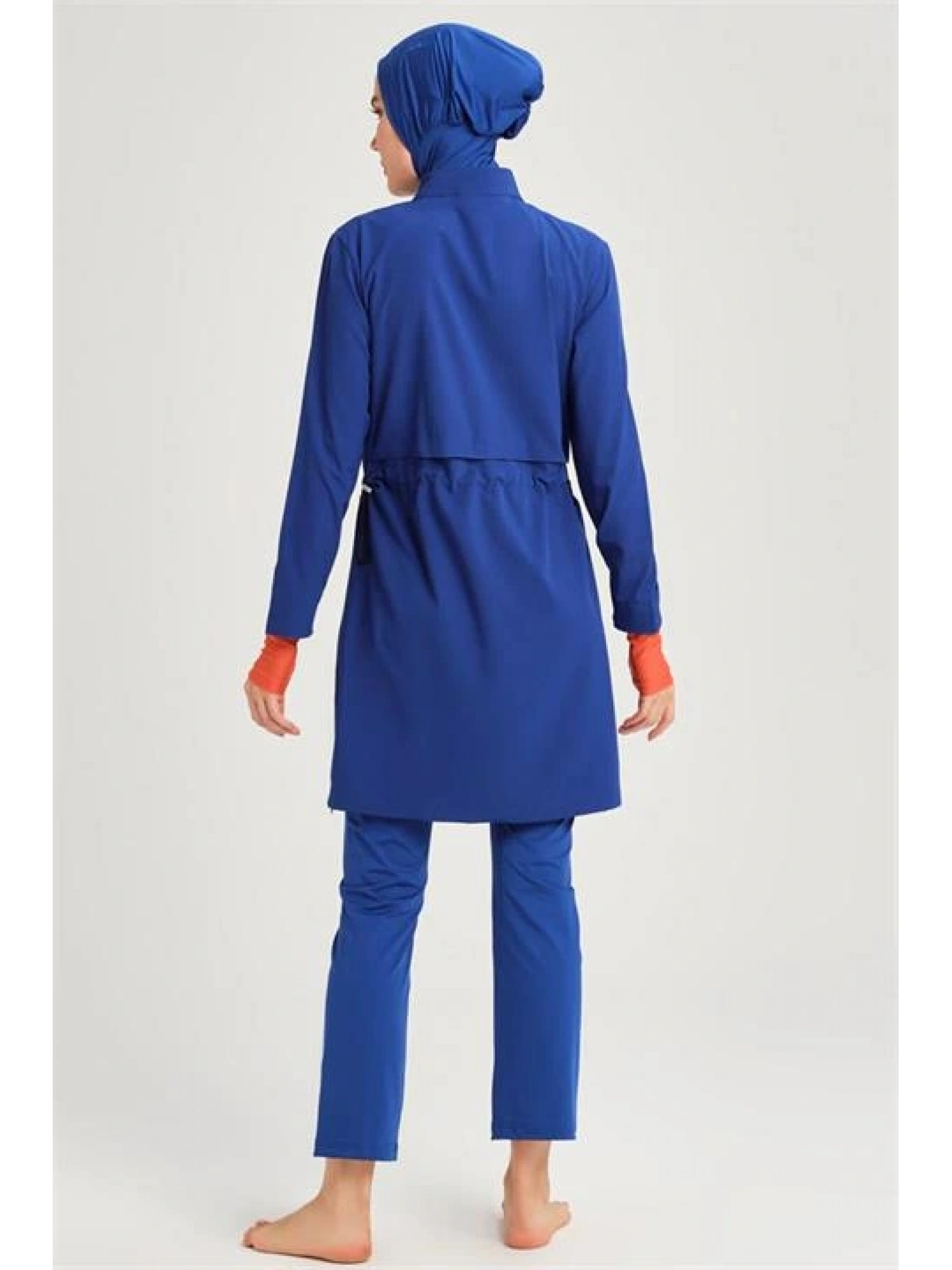 Haşema Esila Serisi 5 Parça Jileli Saks Tam Tesettür Mayo Takımı HSM2934