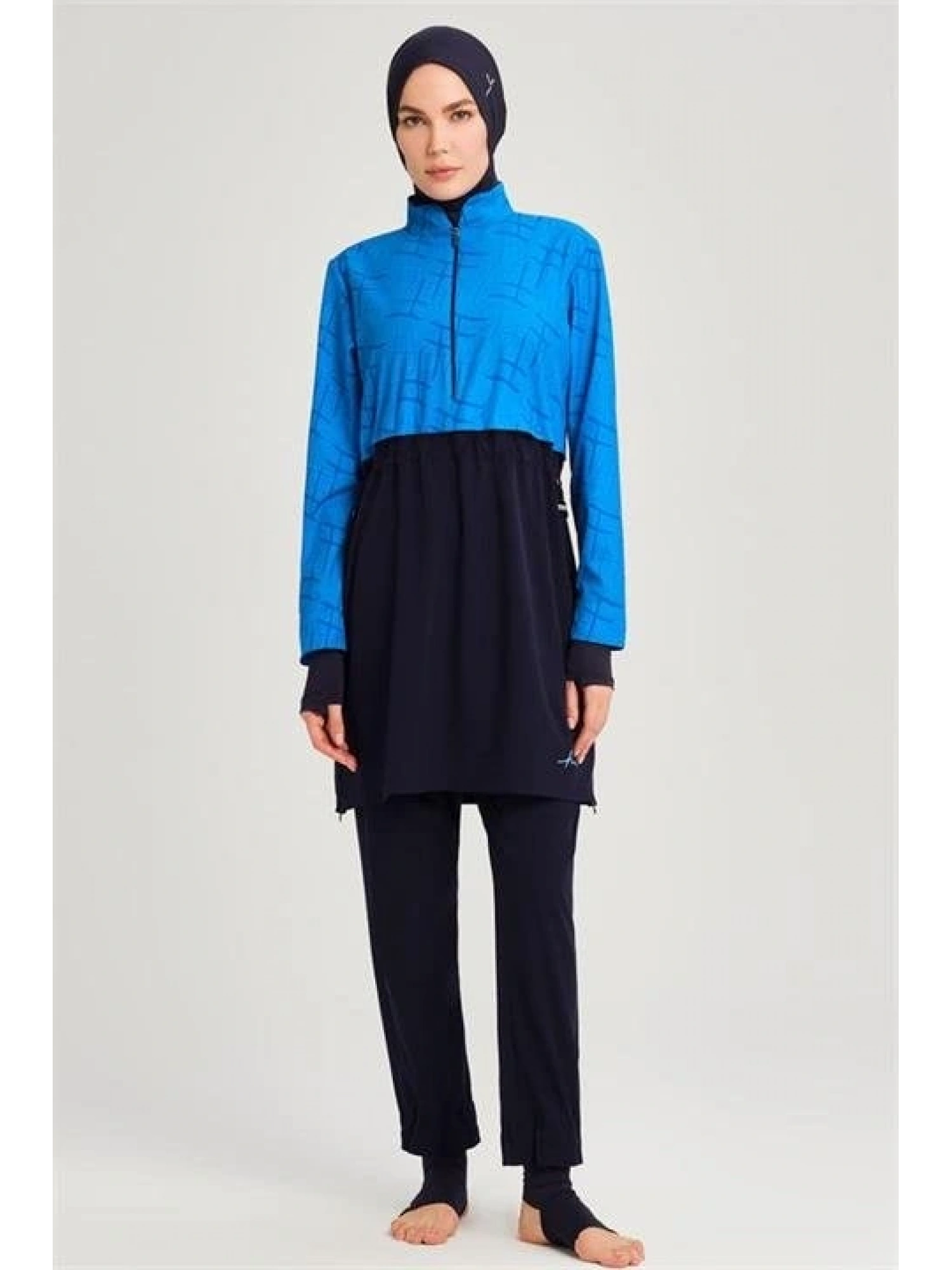 Haşema Esila Serisi Monogram Laci Tam Tesettür Tek Mayo Üstü HSM2934