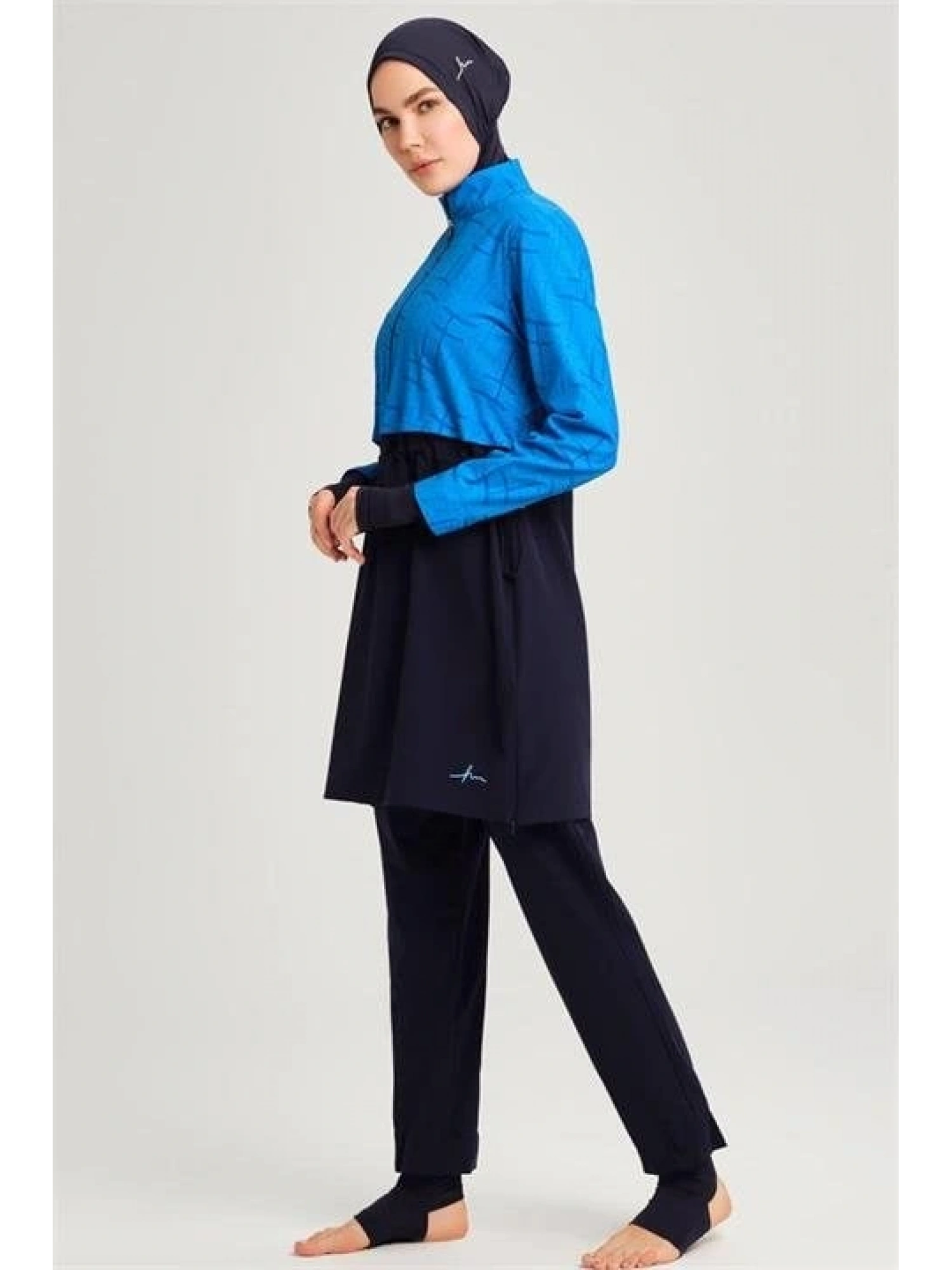 Haşema Esila Serisi Monogram Laci Tam Tesettür Tek Mayo Üstü HSM2934