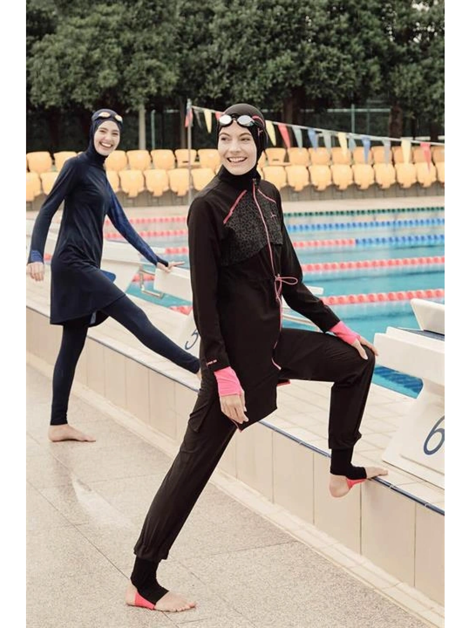 Haşema Performans Serisi 6 Parça Siyah Tesettür Mayo HSM2010