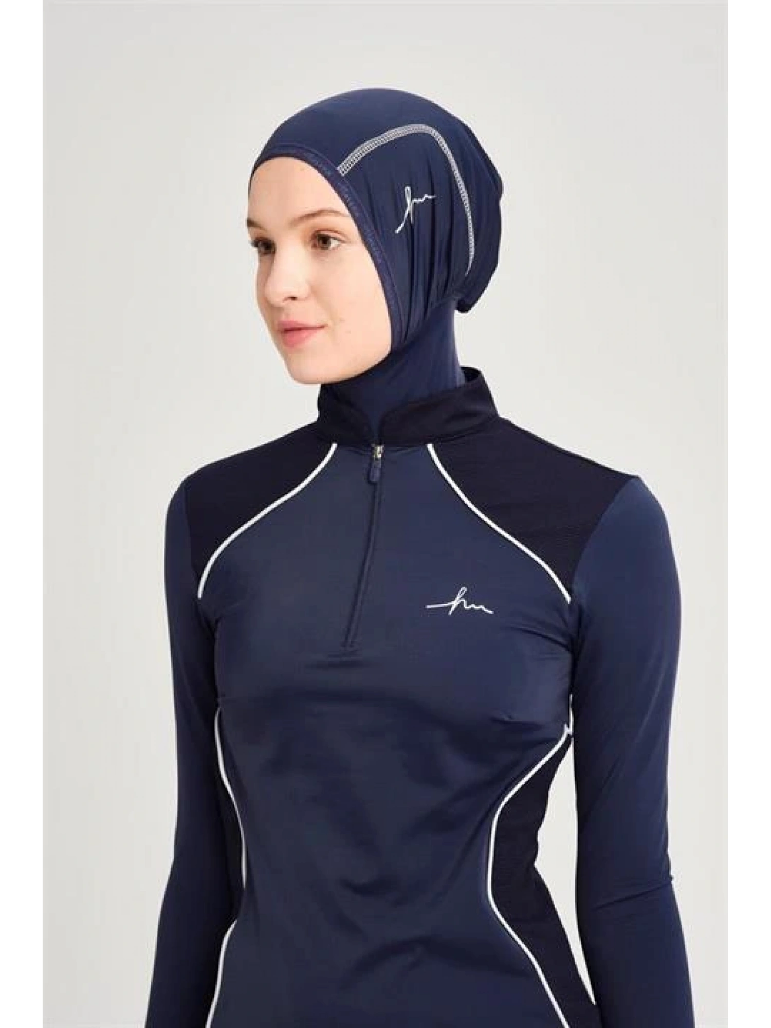 Haşema Performans Serisi Omuz Petek Doku 5 Parça Tesettür Mayo HSM2004