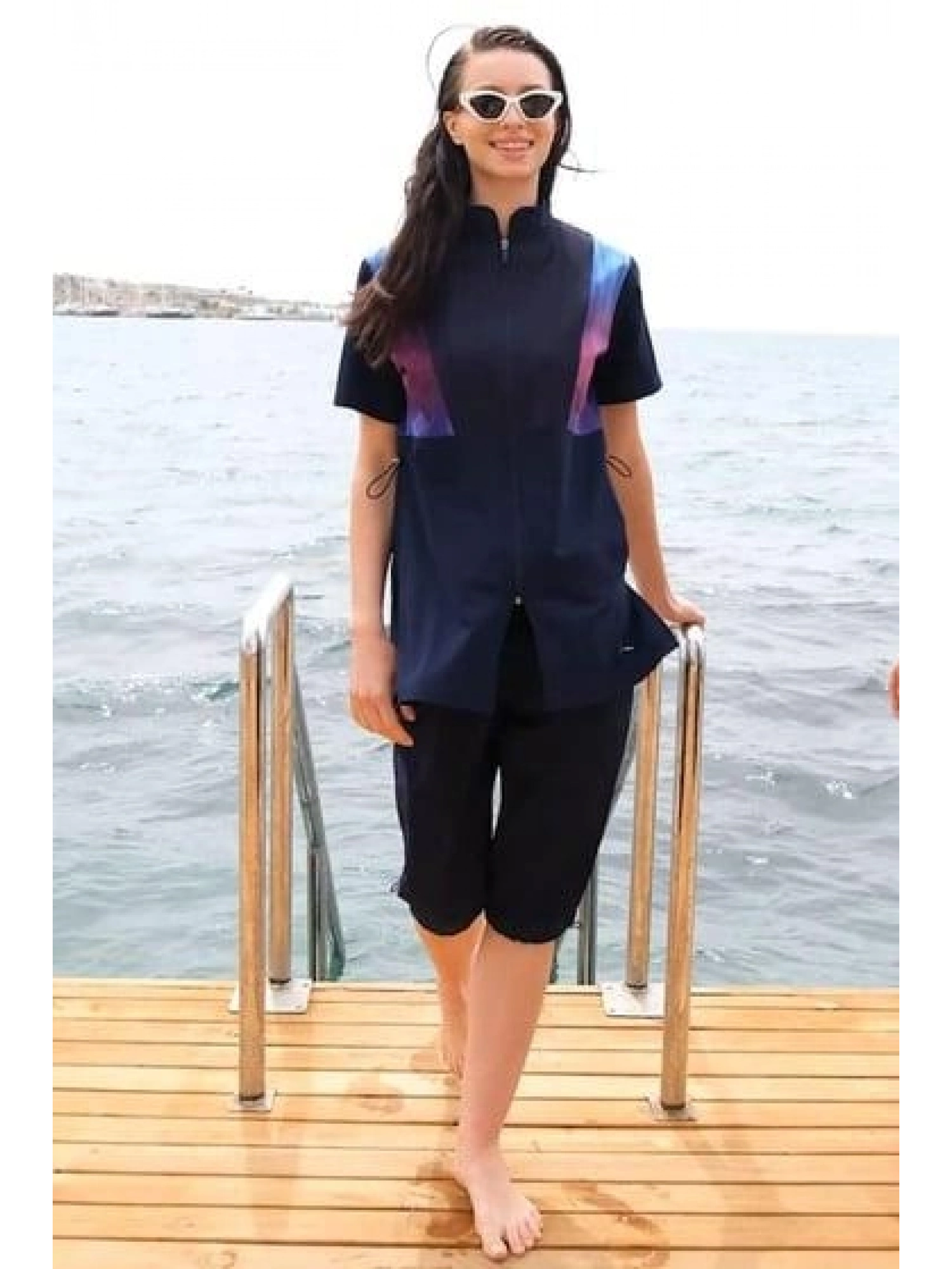 Haşema Simay Mor-Laci 4 Parça Mayo Takımı HSM5003