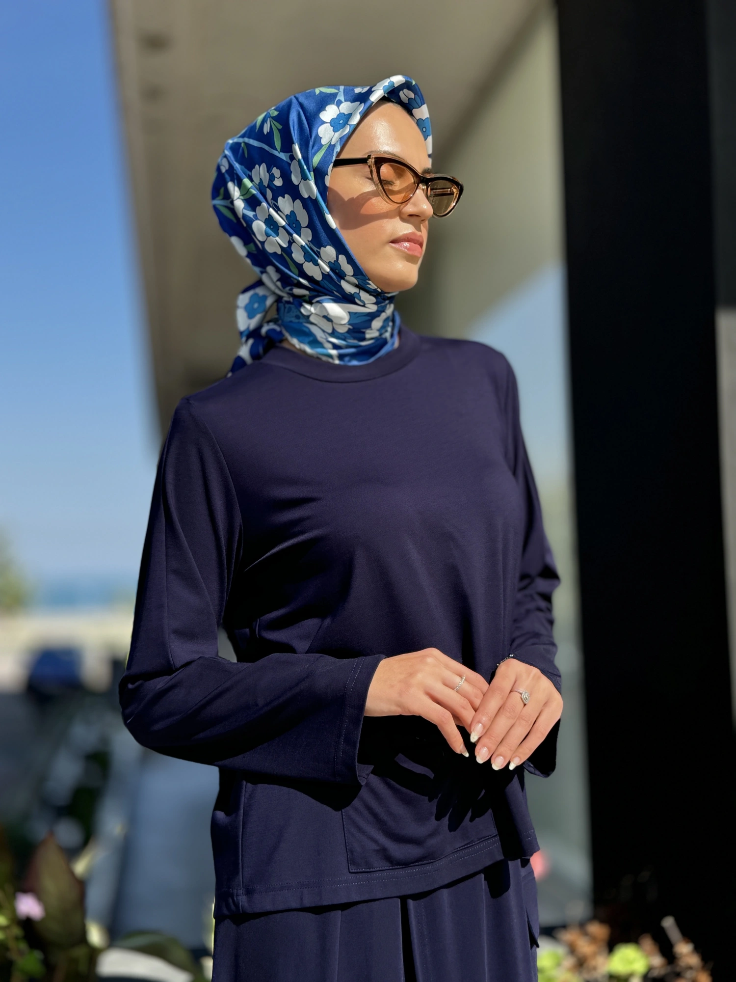 İNVEE Cep Detaylı Bluz Etek Takım 7023