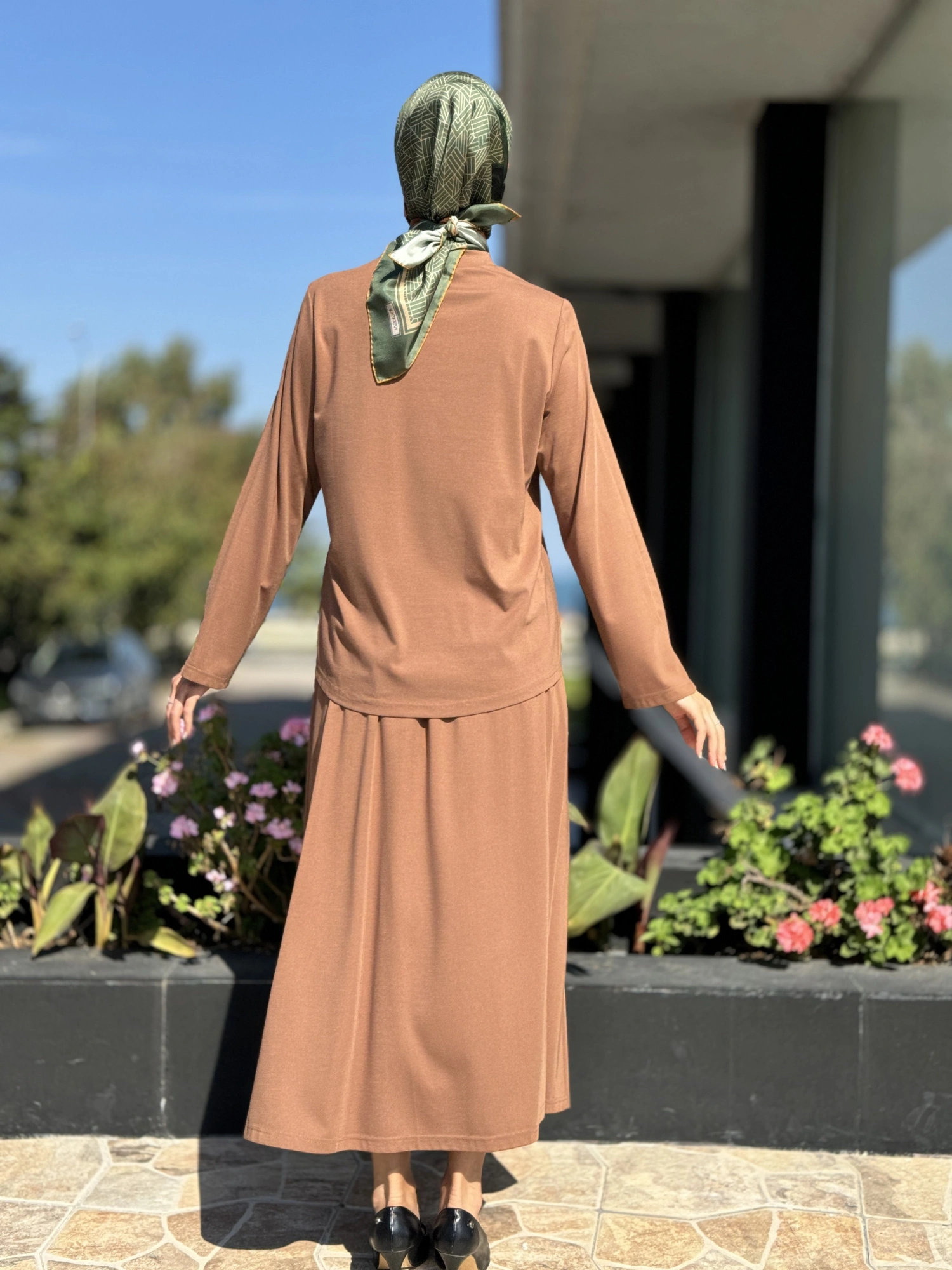 İNVEE Cep Detaylı Bluz Etek Takım 7023