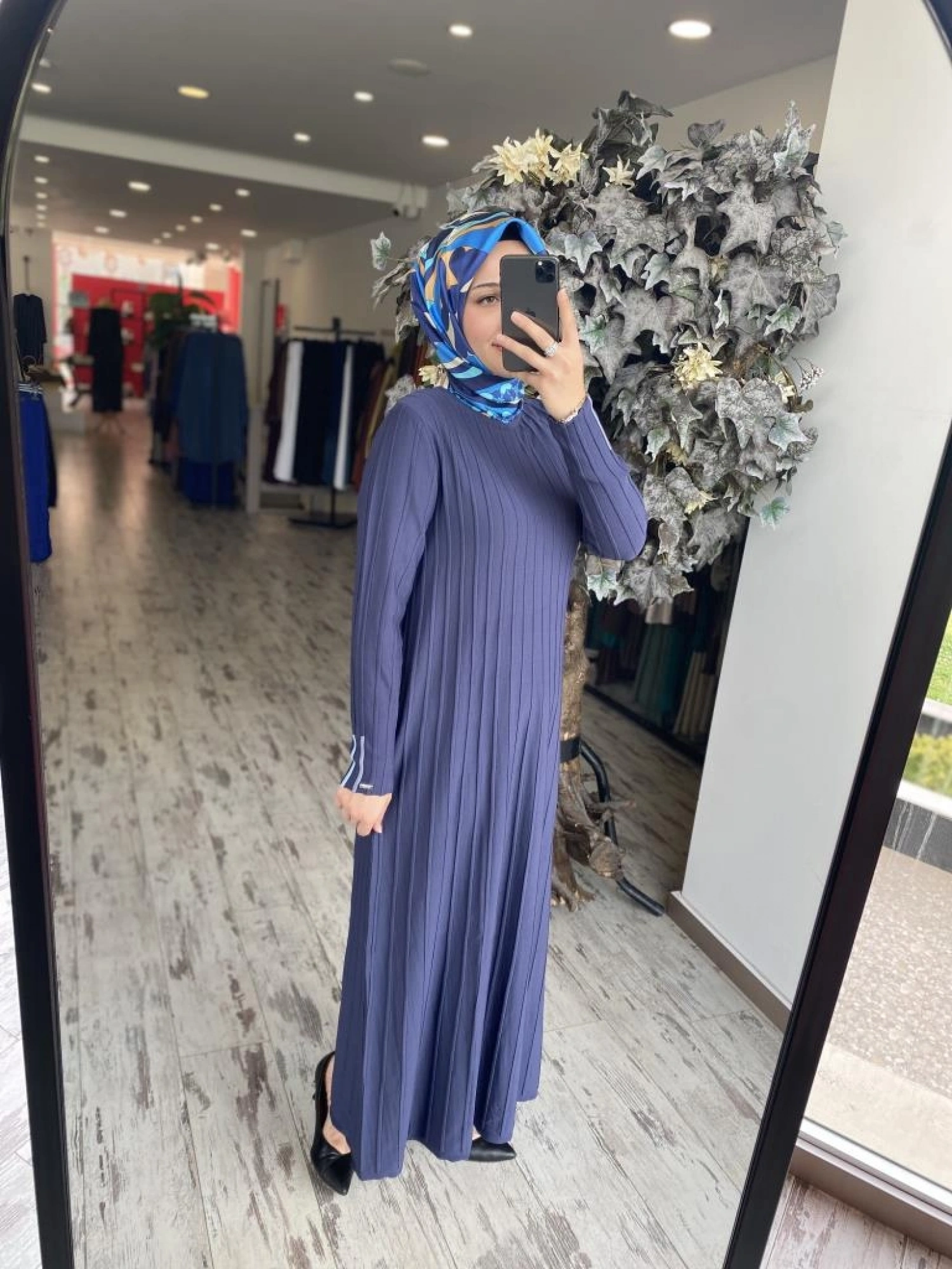 İnvee Çizgili Çan Elbise 6924