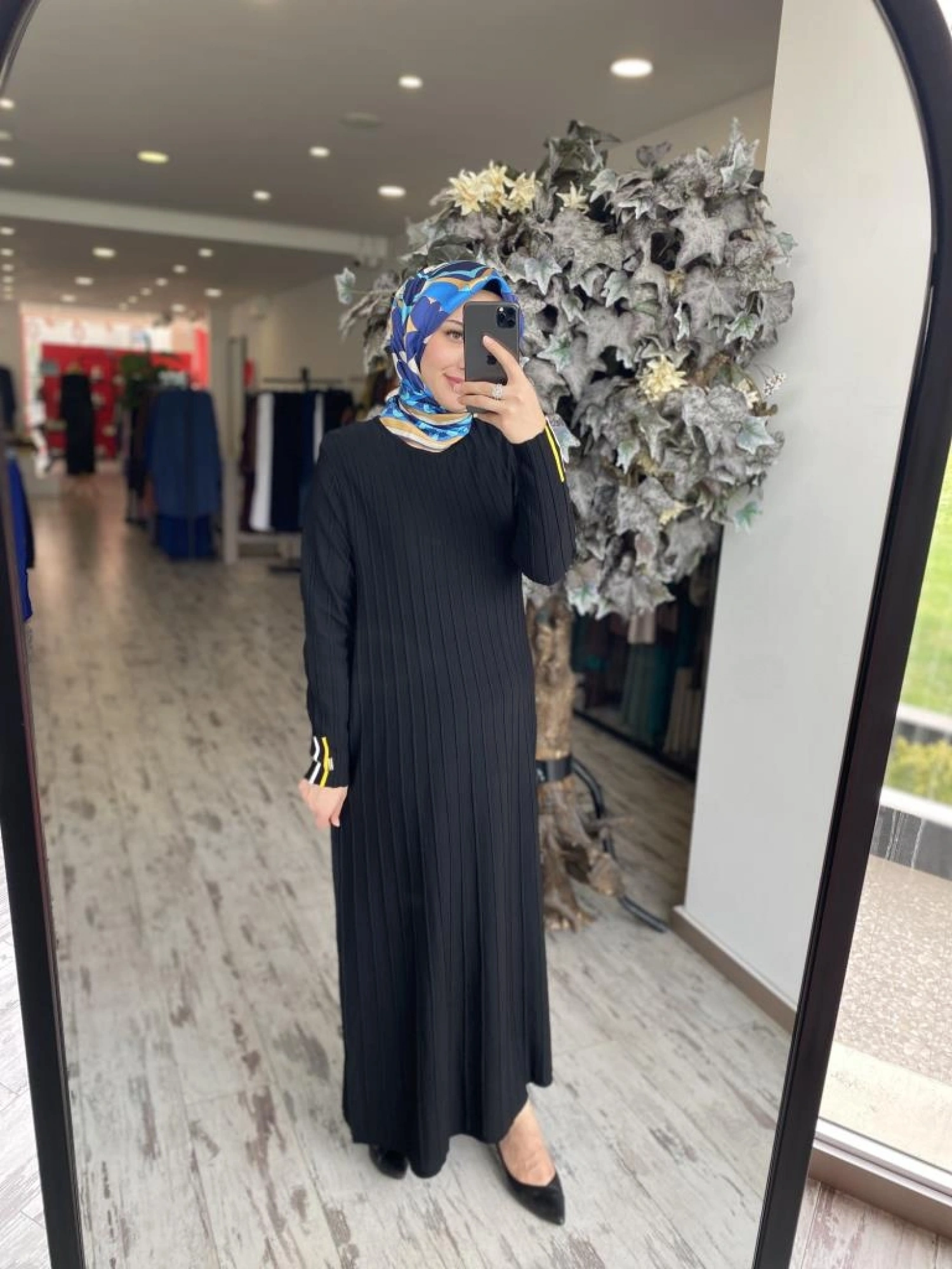 İnvee Çizgili Çan Elbise 6924