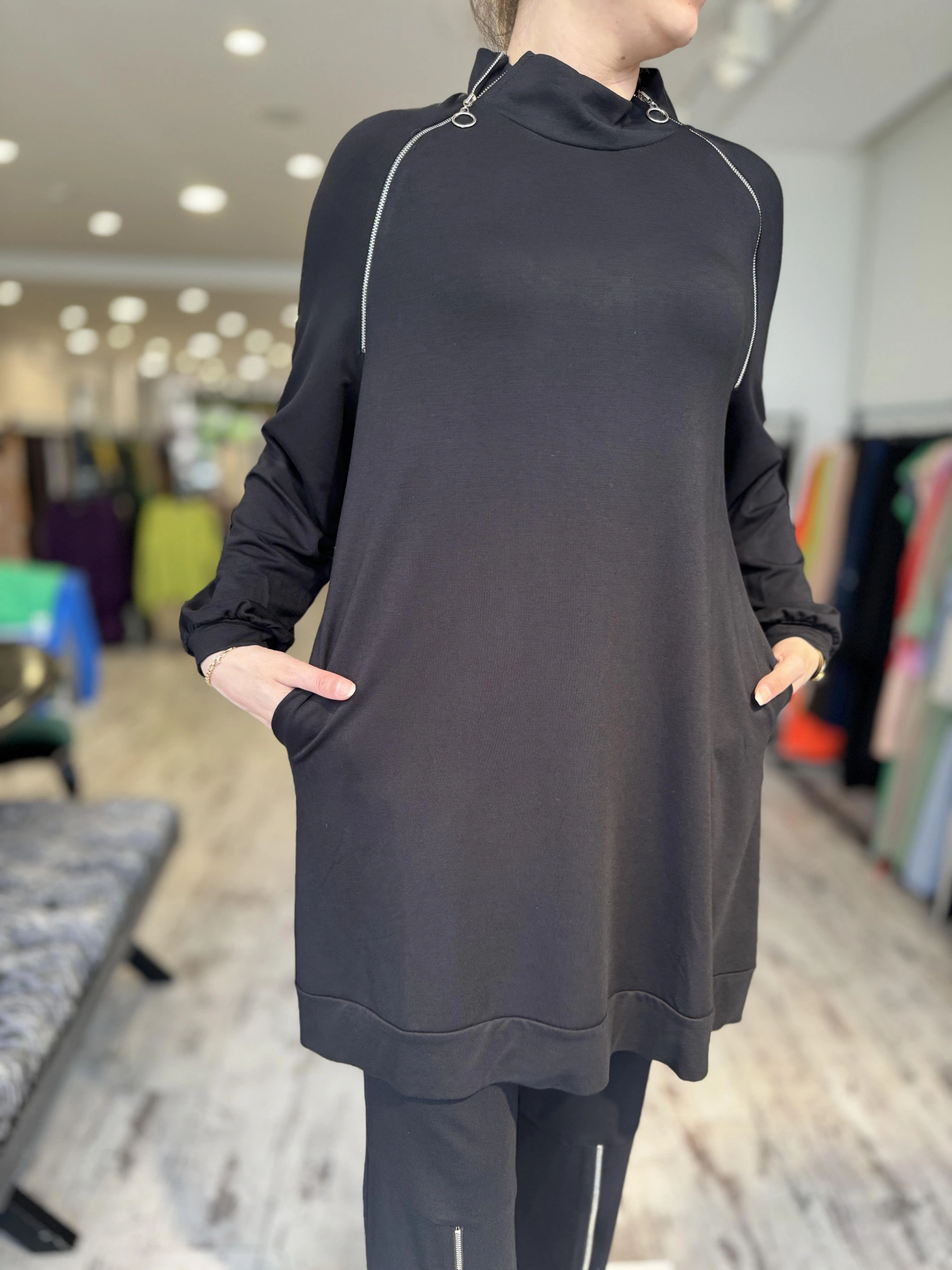 İnvee Fermuar Detaylı Tunik Pantolon Takım 6956