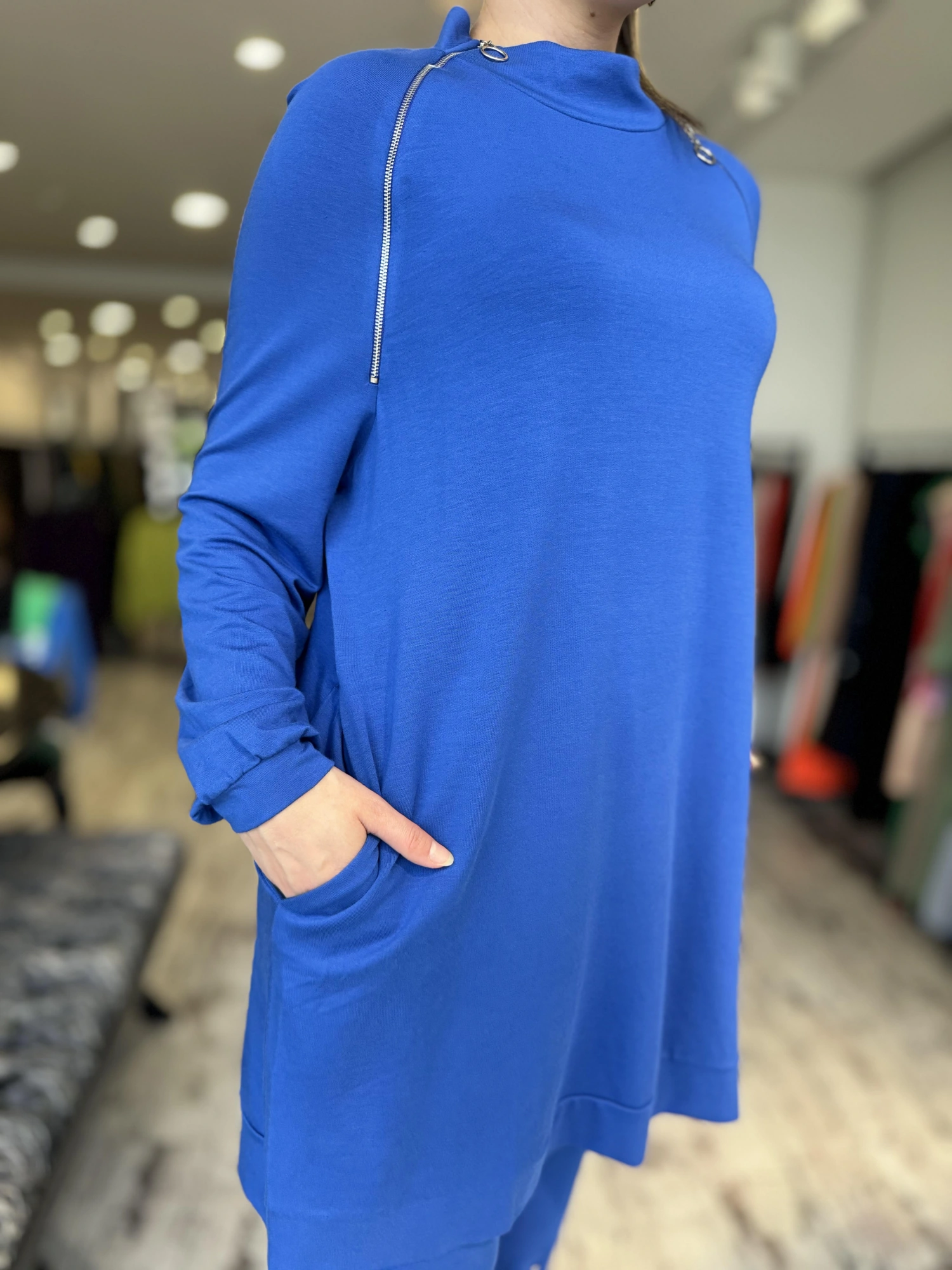 İnvee Fermuar Detaylı Tunik Pantolon Takım 6956