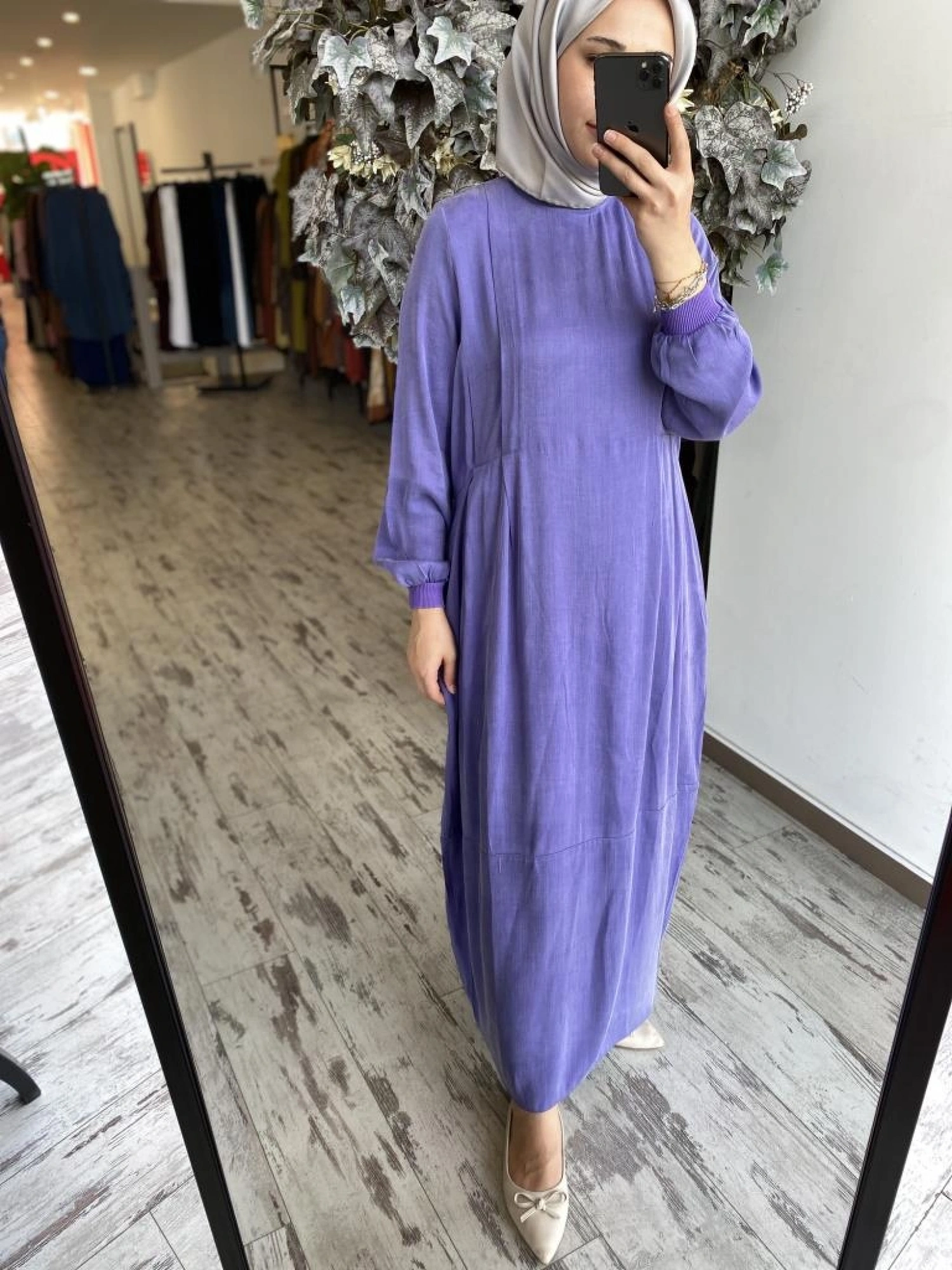 İnvee Gizli Cep Detaylı Modal Elbise 7013