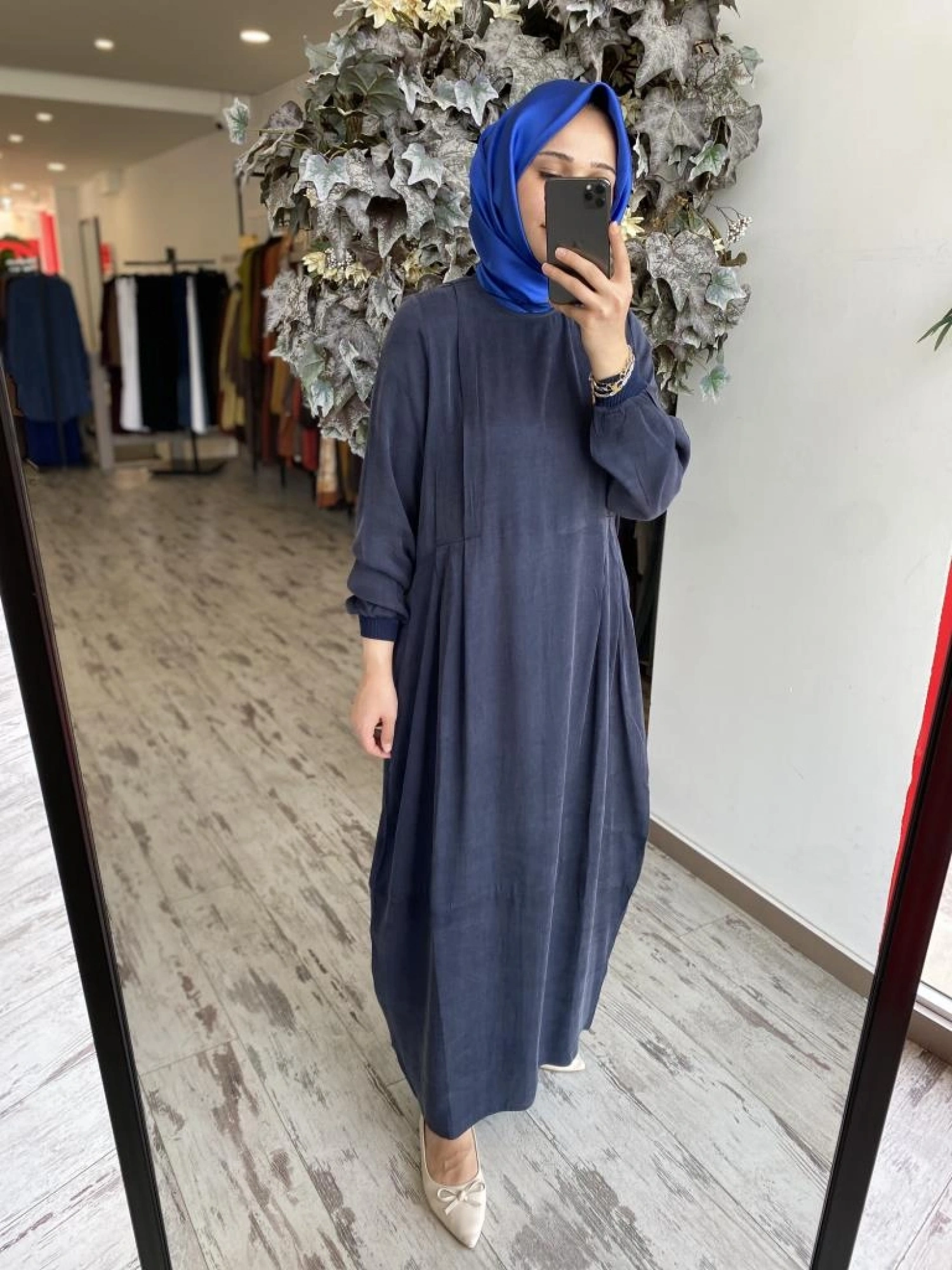 İnvee Gizli Cep Detaylı Modal Elbise 7013