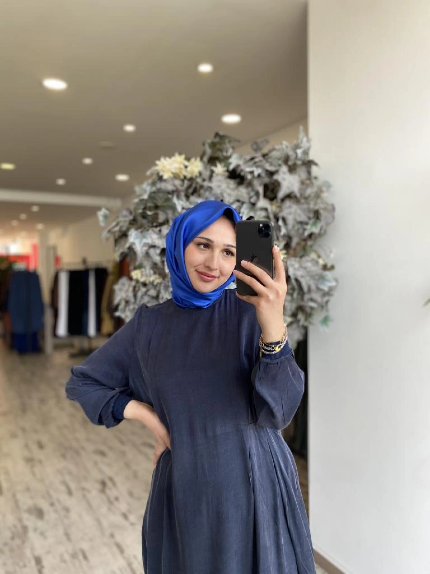 İnvee Gizli Cep Detaylı Modal Elbise 7013