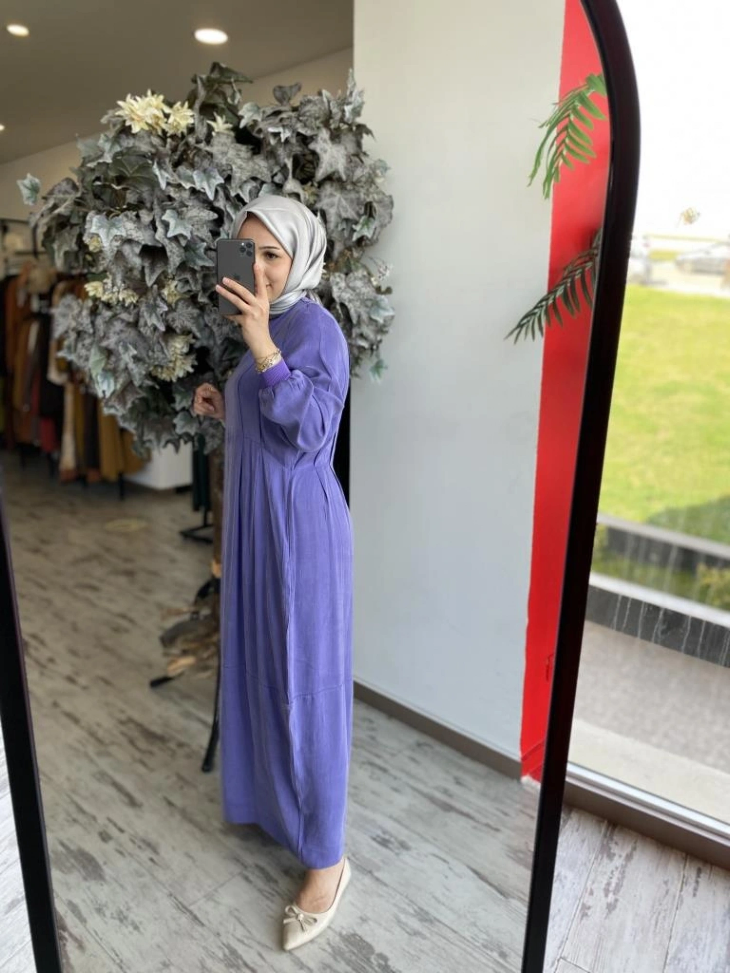 İnvee Gizli Cep Detaylı Modal Elbise 7013