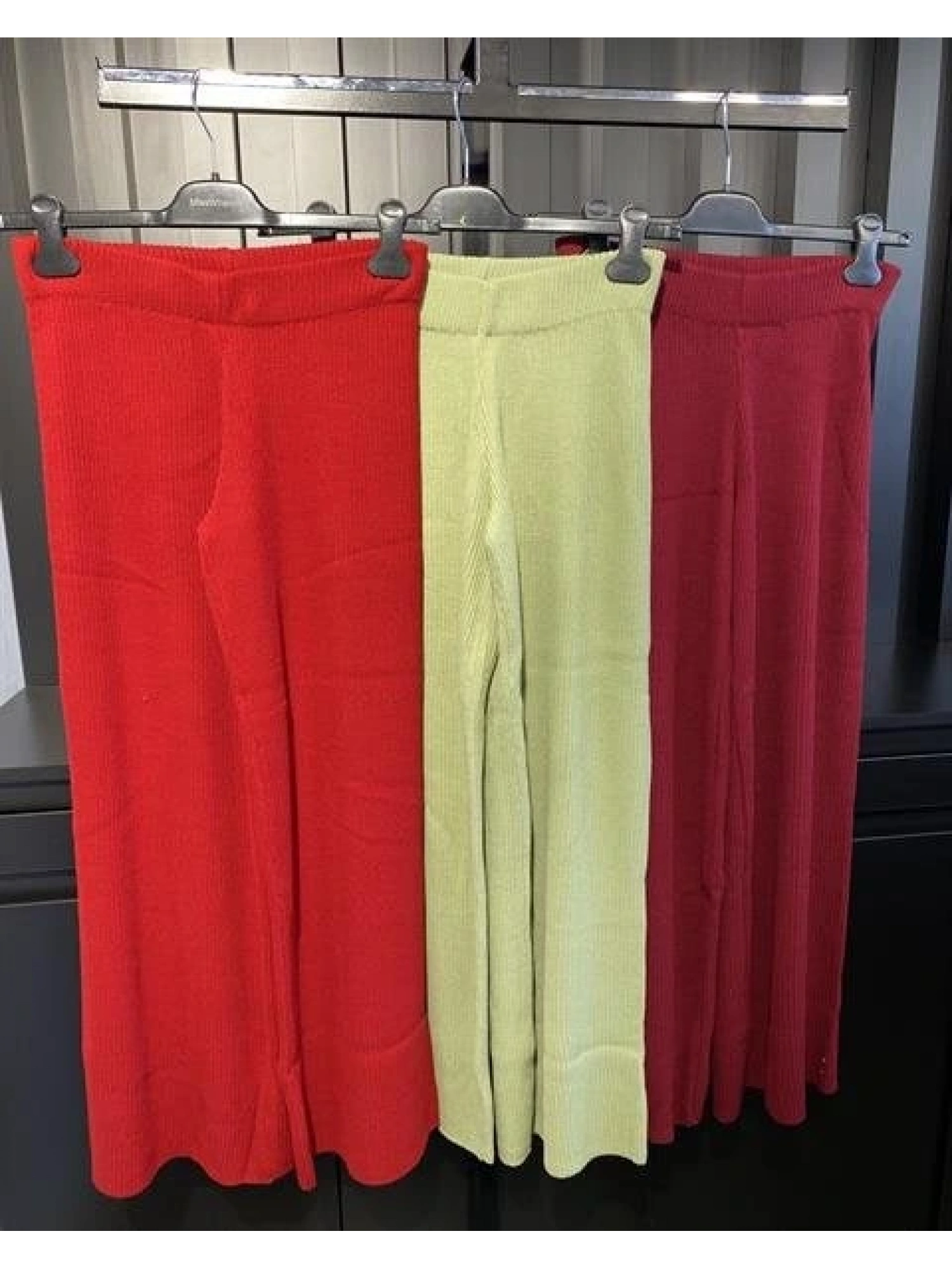 İNVEE Kendinden Çizgili Yün Pantolon  (6695)