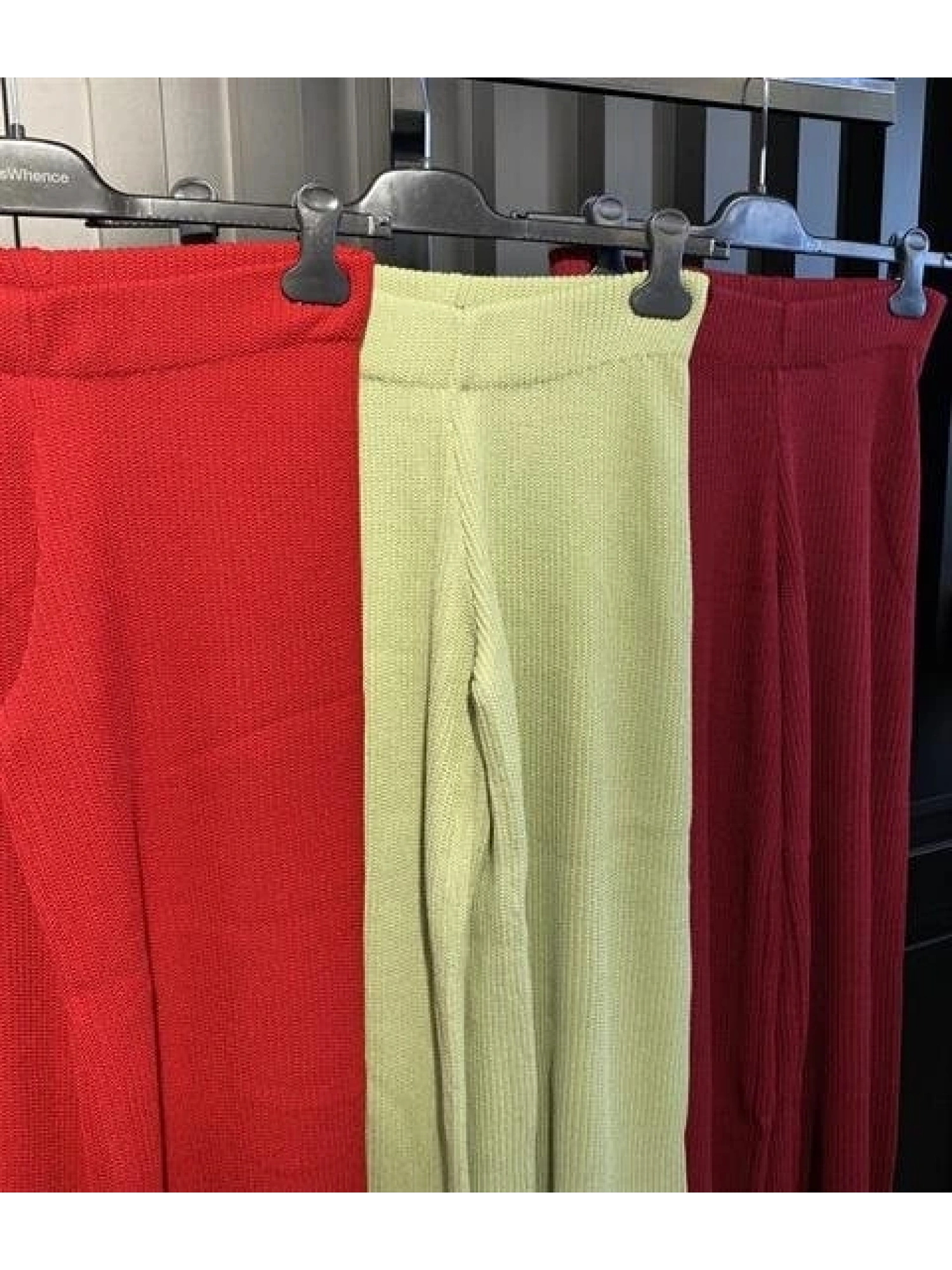 İNVEE Kendinden Çizgili Yün Pantolon  (6695)