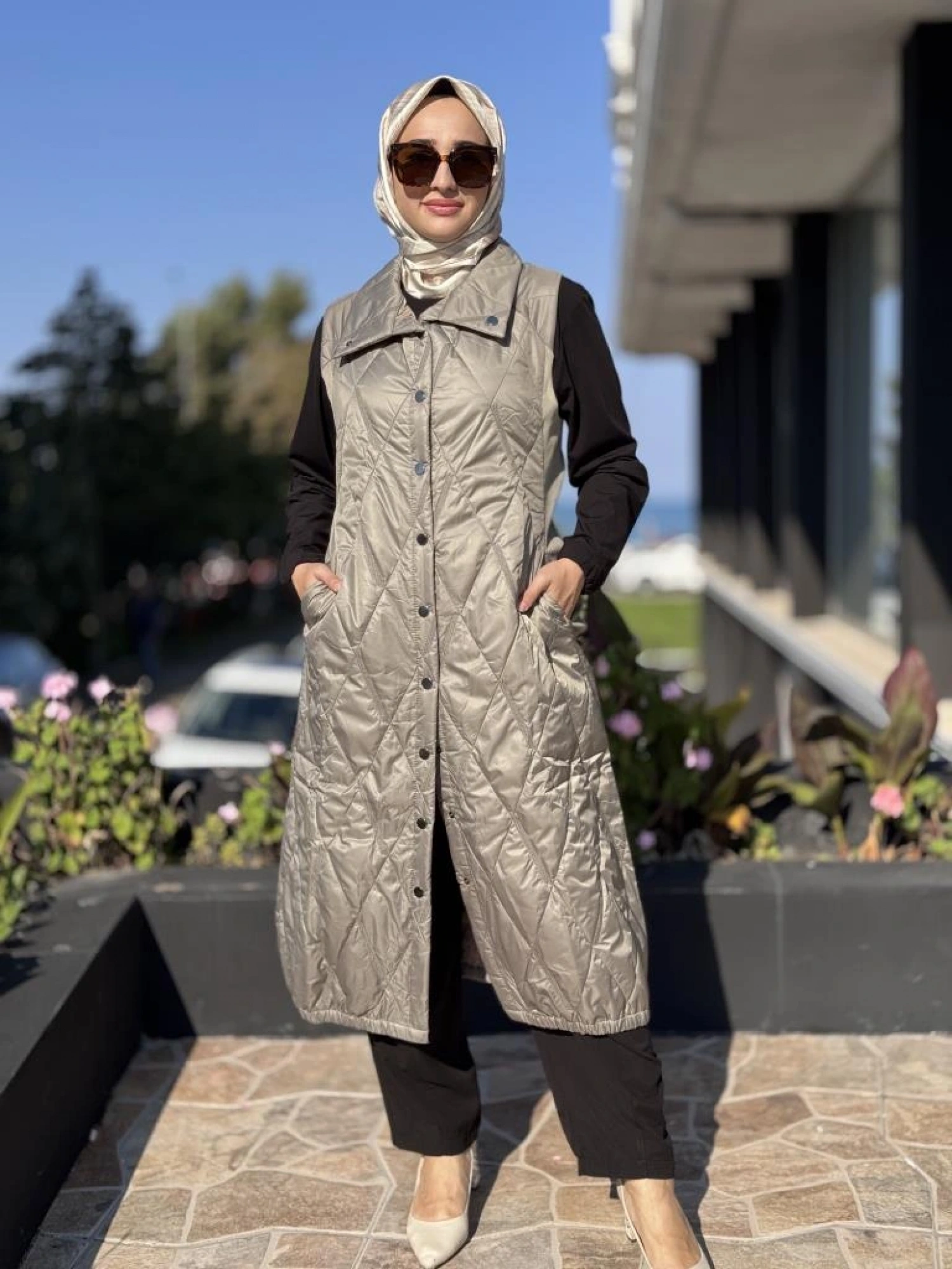 İnvee Triko Detaylı Kapitone Yelek 6916