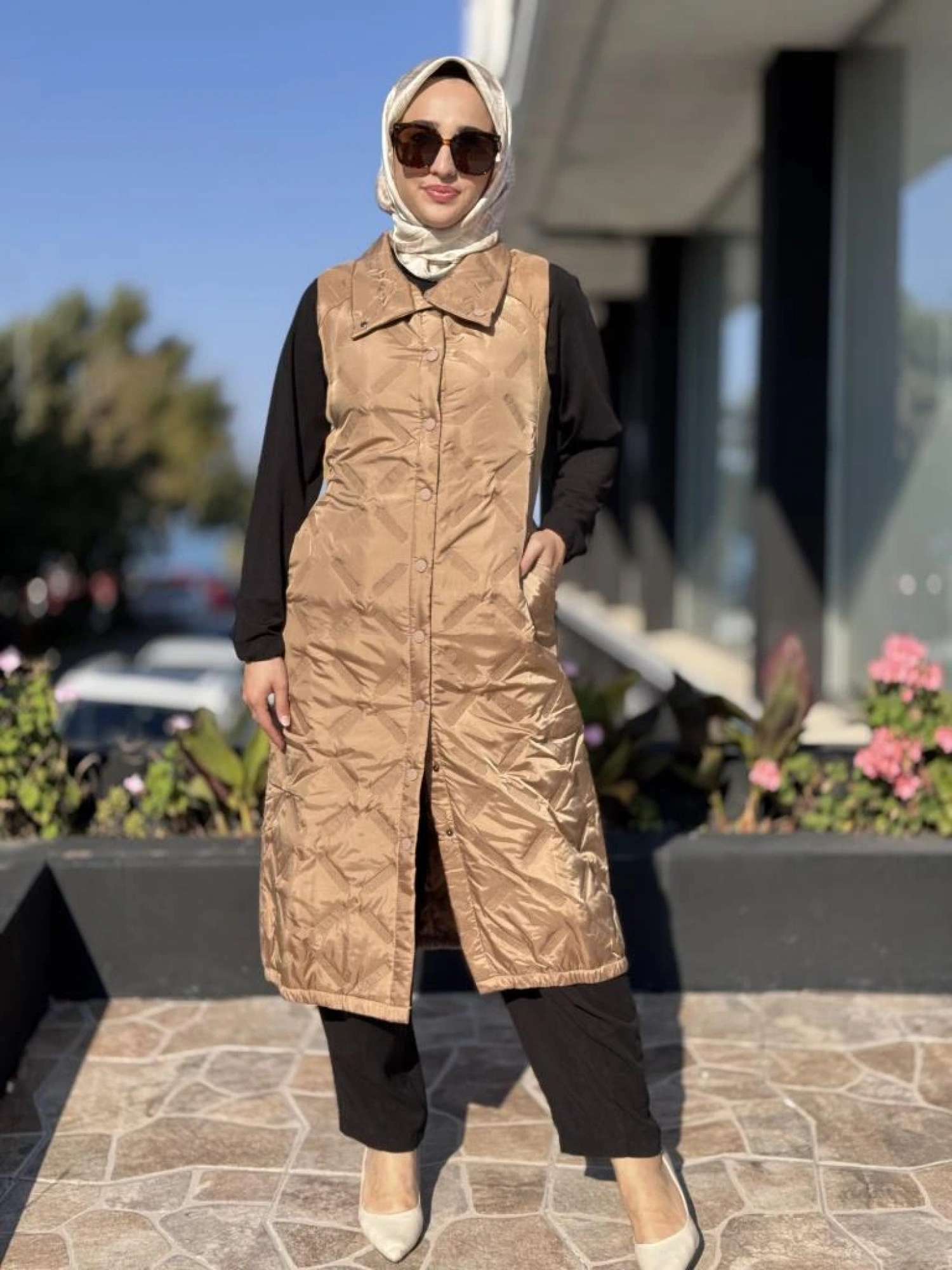 İnvee Triko Detaylı Kapitone Yelek 6916