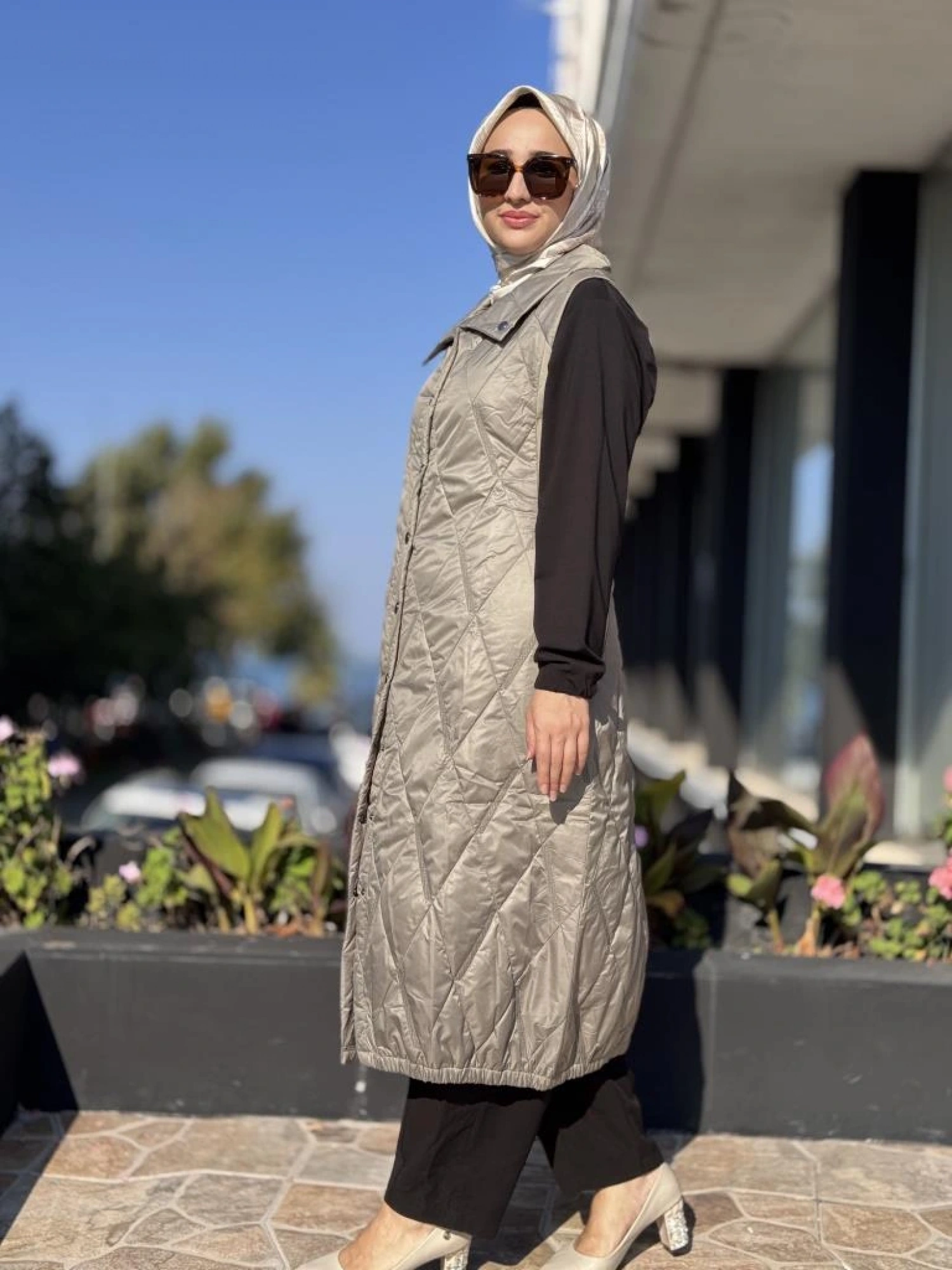 İnvee Triko Detaylı Kapitone Yelek 6916