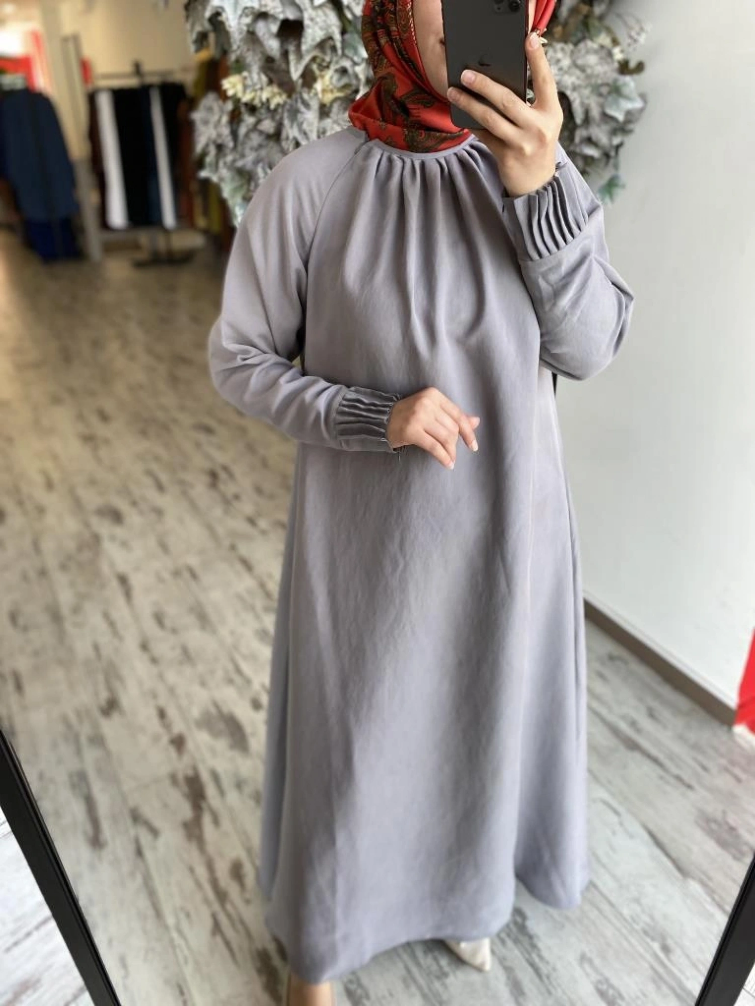 İnvee Yakası Pens Detaylı Tensel Elbise 6964