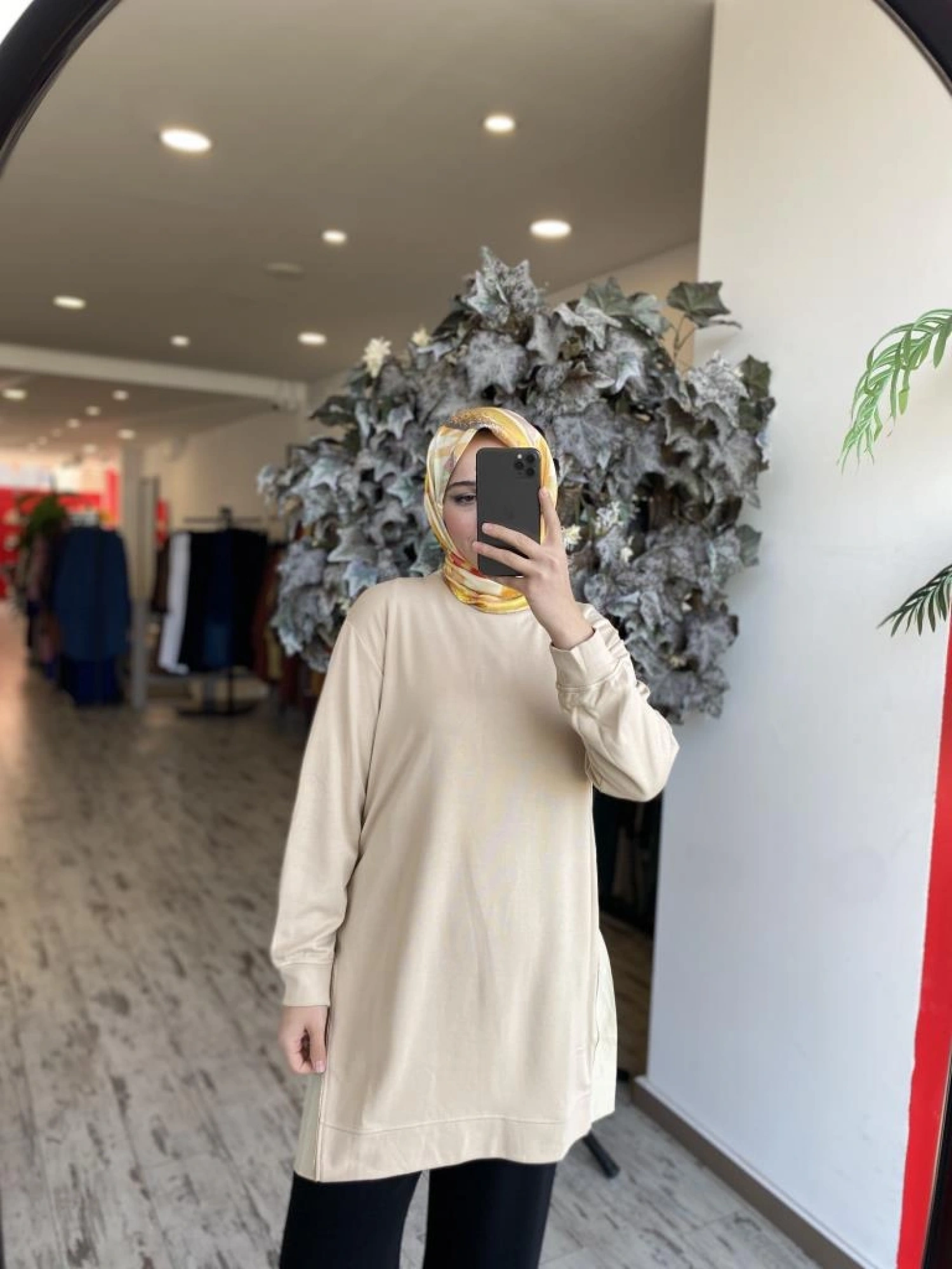 İNVEE Yanları Fermuarlı Penye Tunik 7047