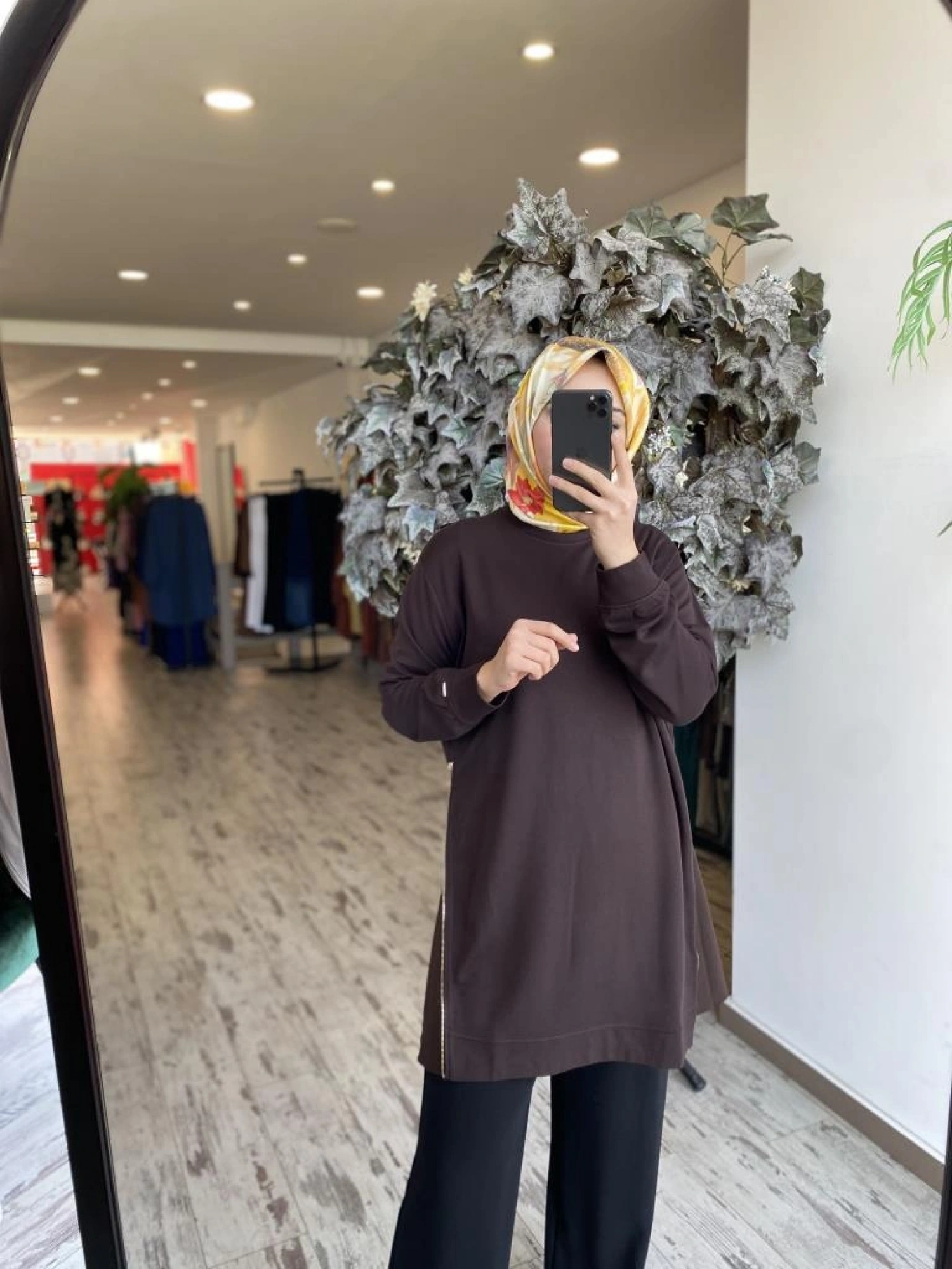 İNVEE Yanları Fermuarlı Penye Tunik 7047