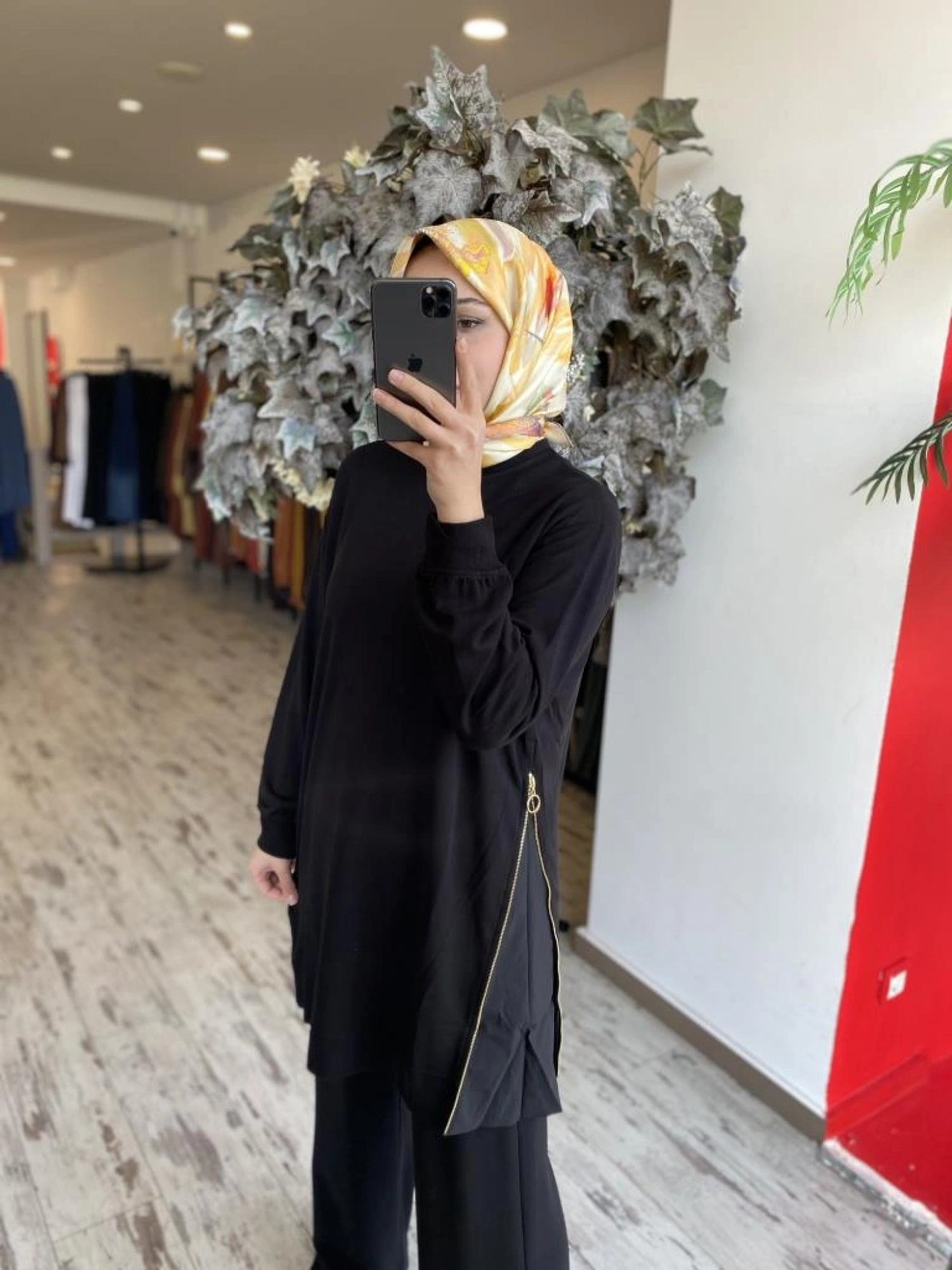 İNVEE Yanları Fermuarlı Penye Tunik 7047