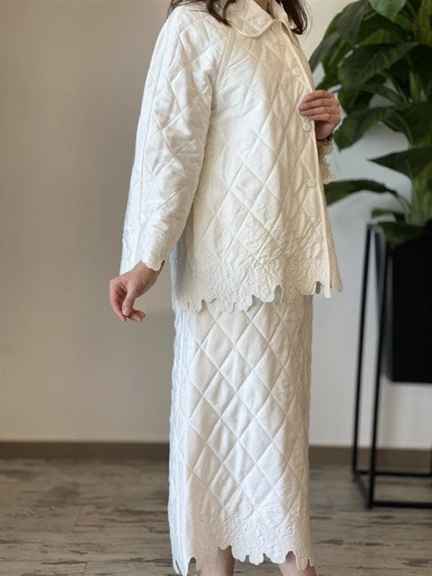 İpek Kapitone Etek ZEMS-2233