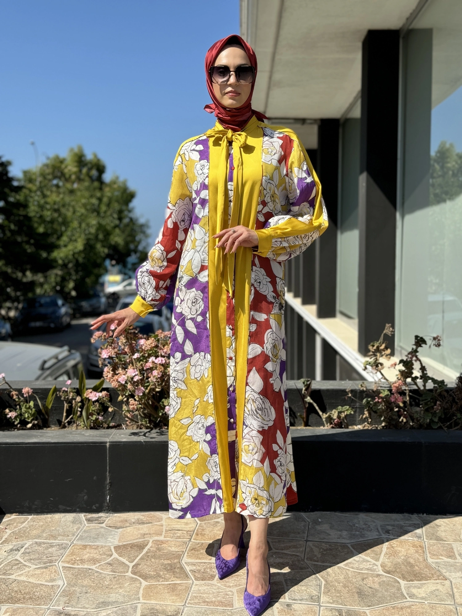 Lisa Desenli Elbise 3078