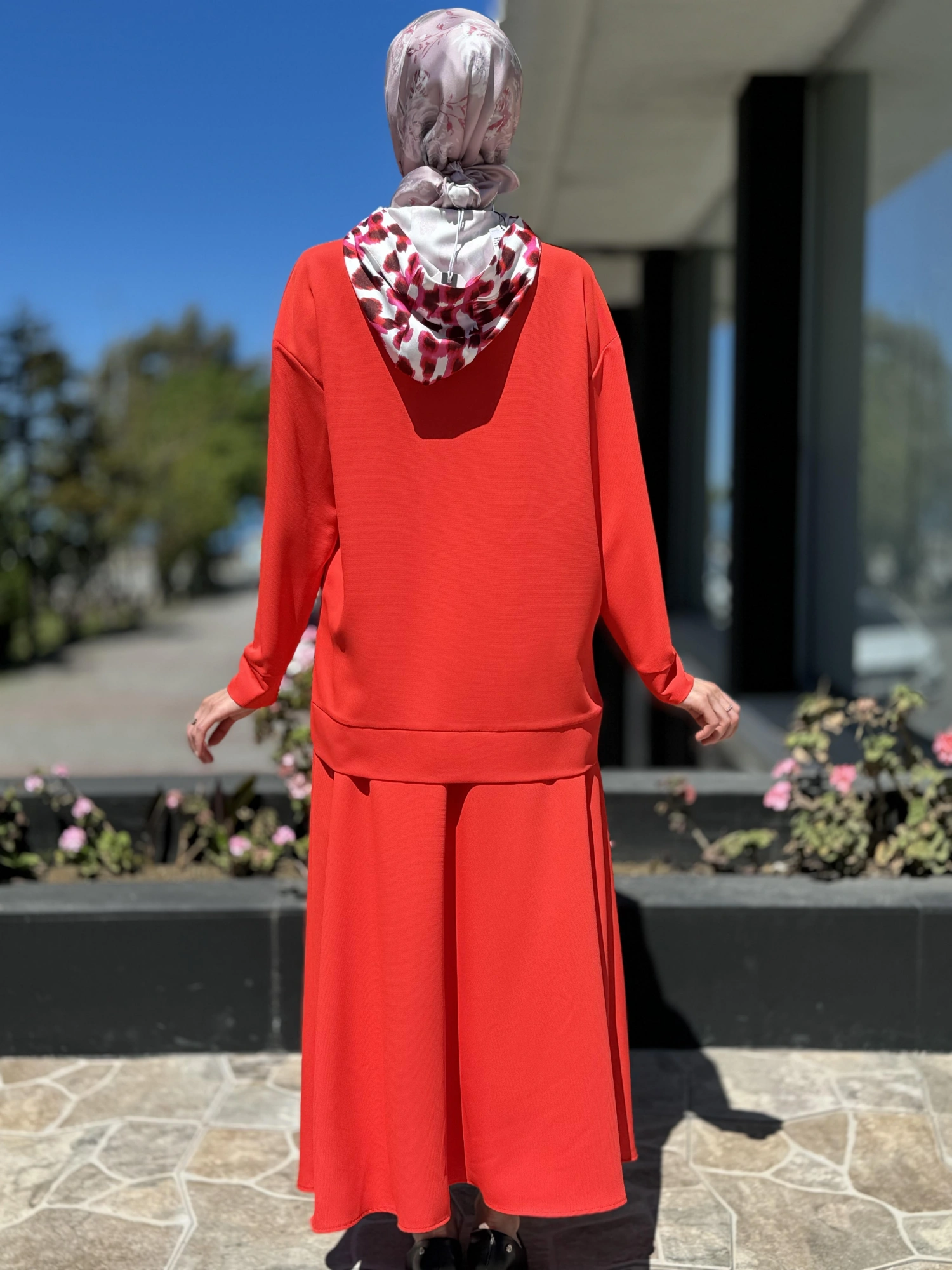 Lisa Kapüşonlu Tunik Etek Takım 3032