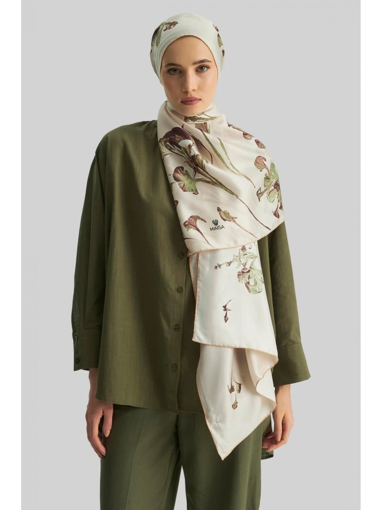 Maisa Eflin Mulberry İpek Şal 70x190