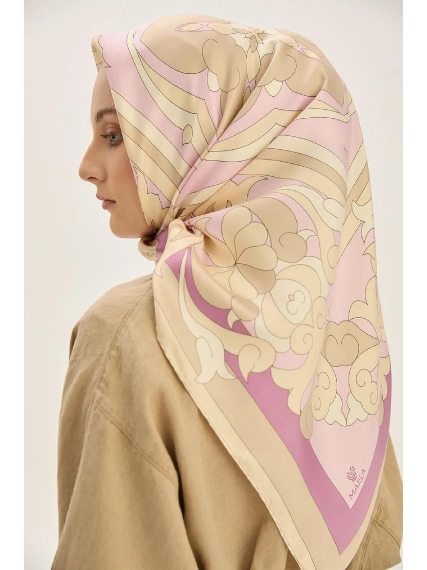 Maisa Sara 90X90 Twil İpek Eşarp