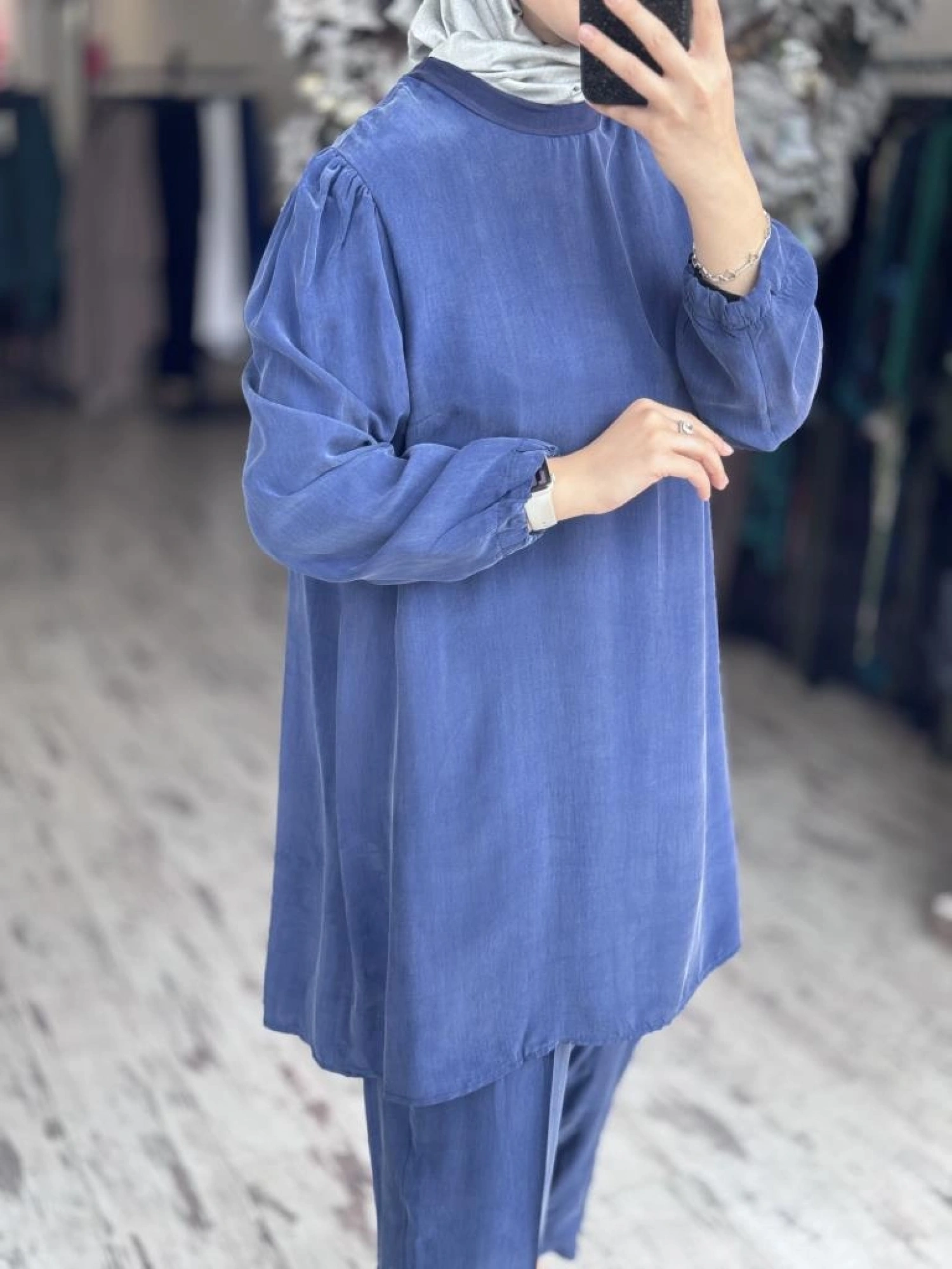 Misswhence Basic Cupra İpek Tunik 37025