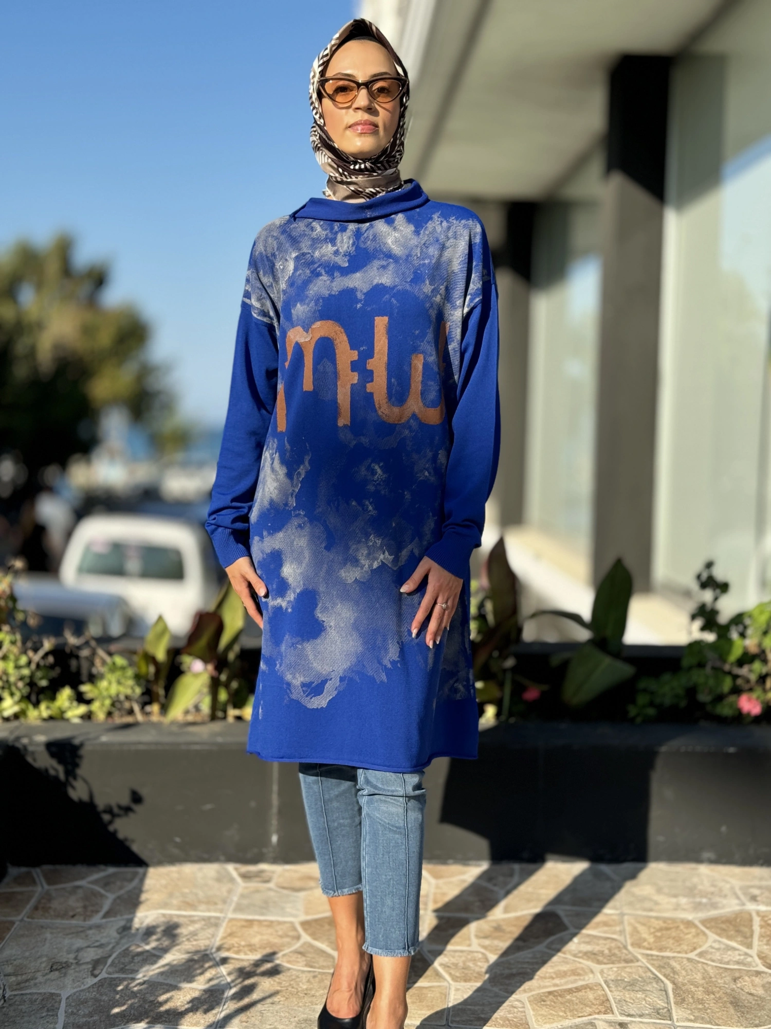 Misswhence Baskılı Triko Tunik 36021