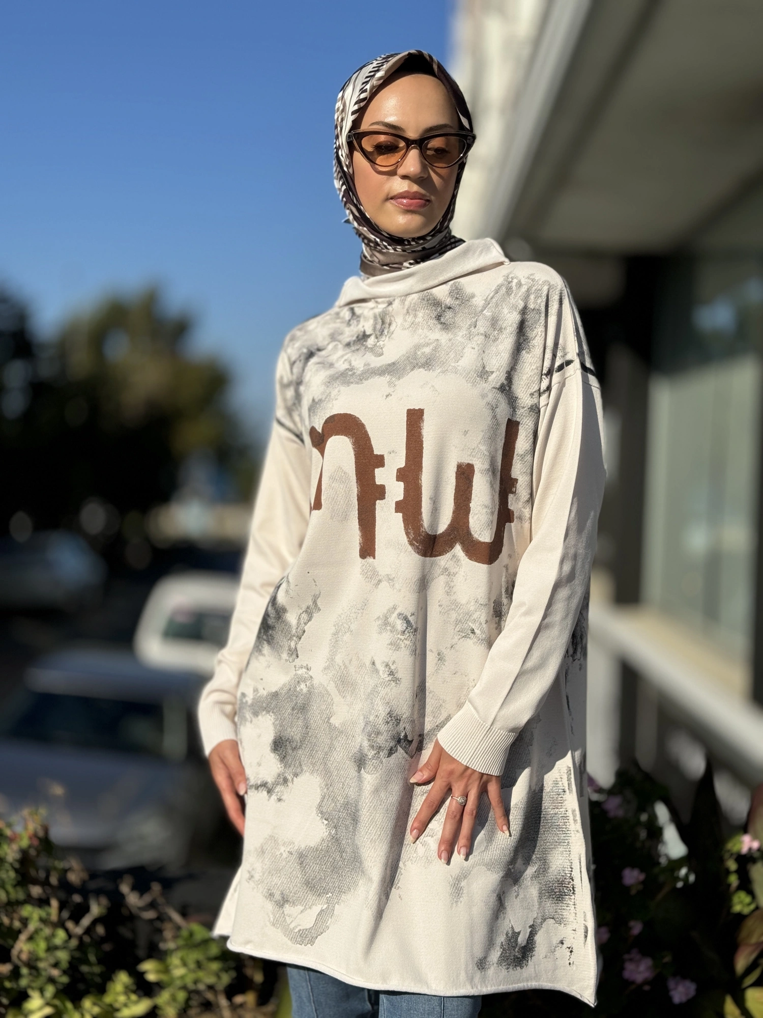 Misswhence Baskılı Triko Tunik 36021