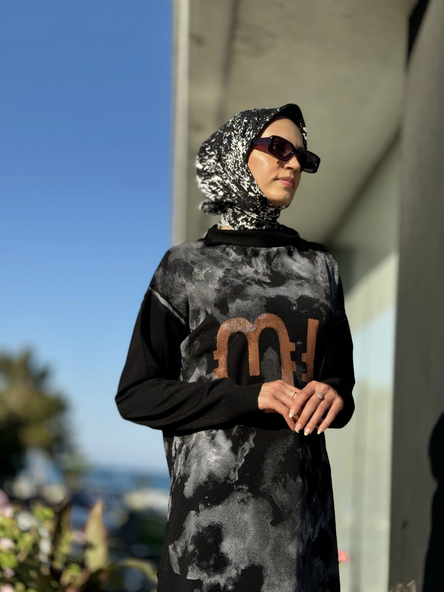 Misswhence Baskılı Triko Tunik 36021