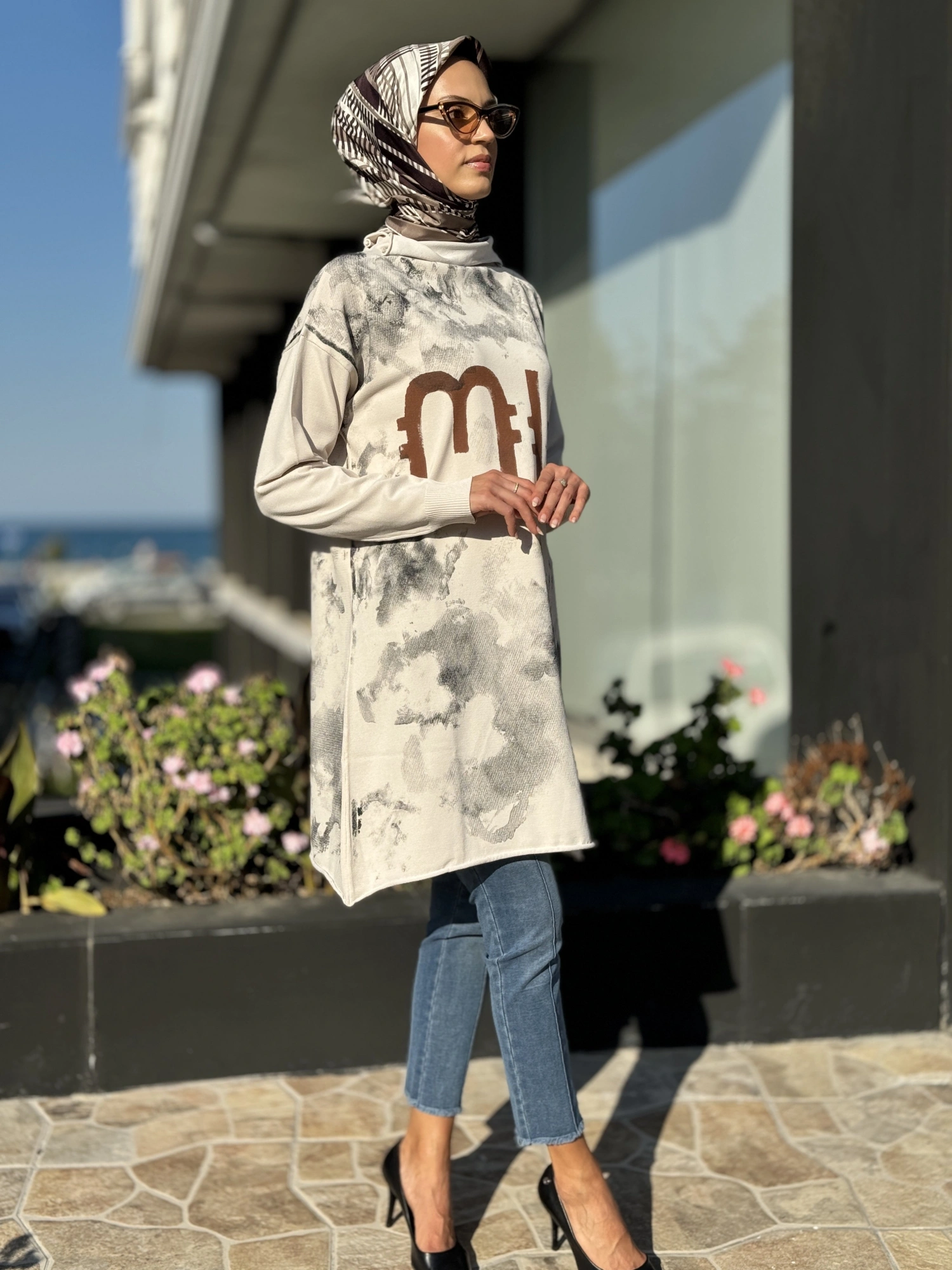 Misswhence Baskılı Triko Tunik 36021