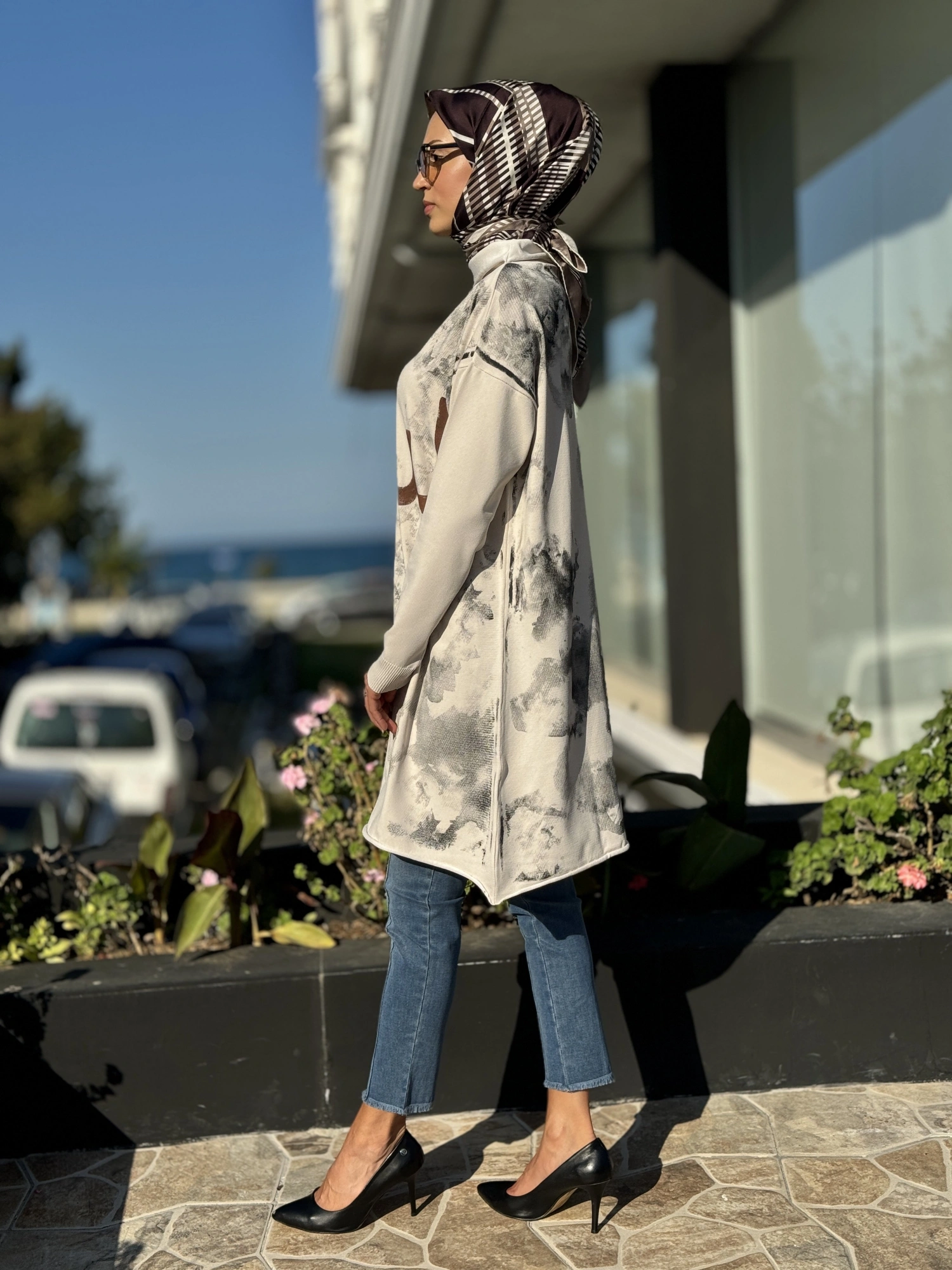 Misswhence Baskılı Triko Tunik 36021