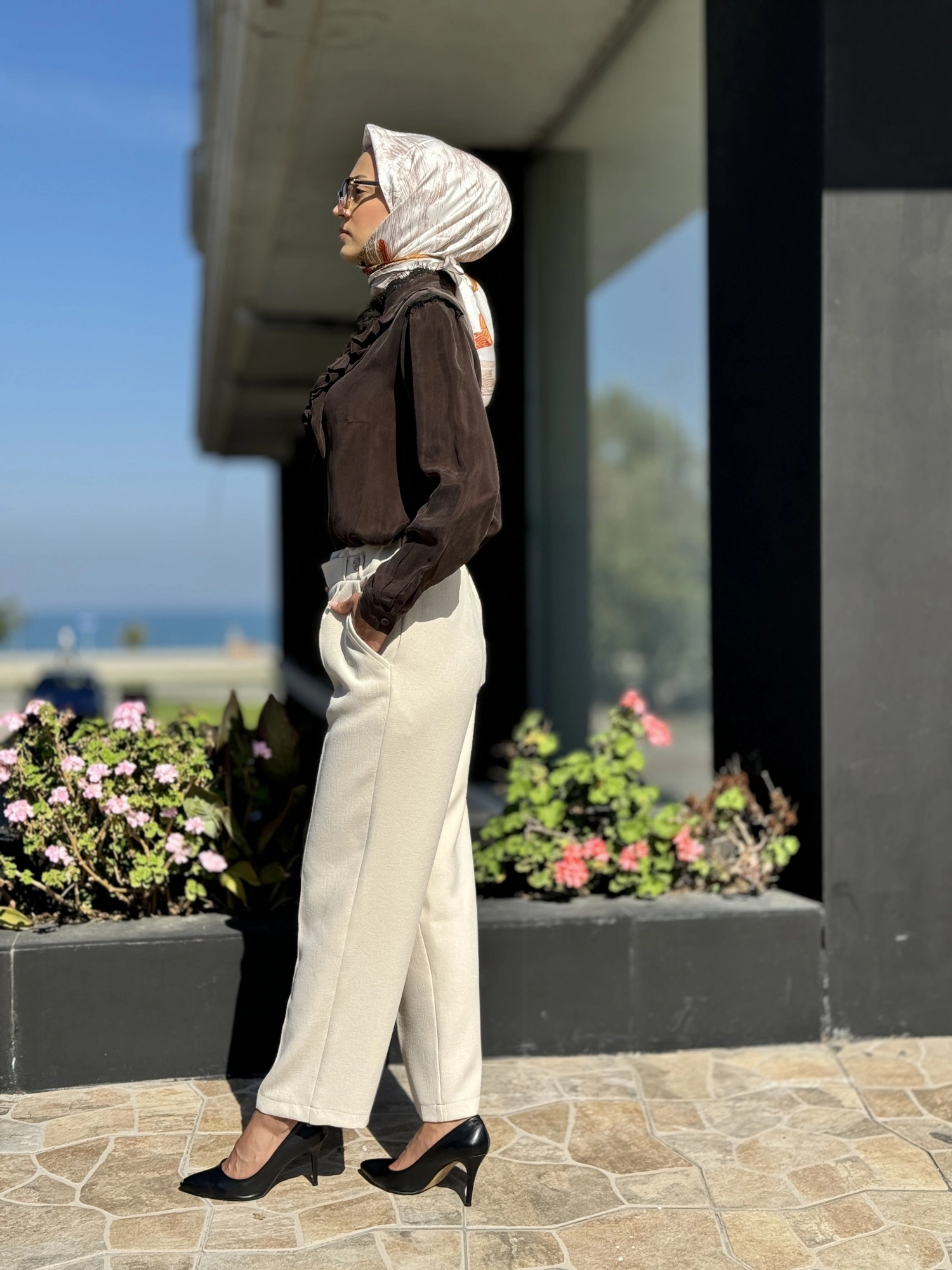 Misswhence Beli Lastikli Cepli Kalem Pantolon 36102