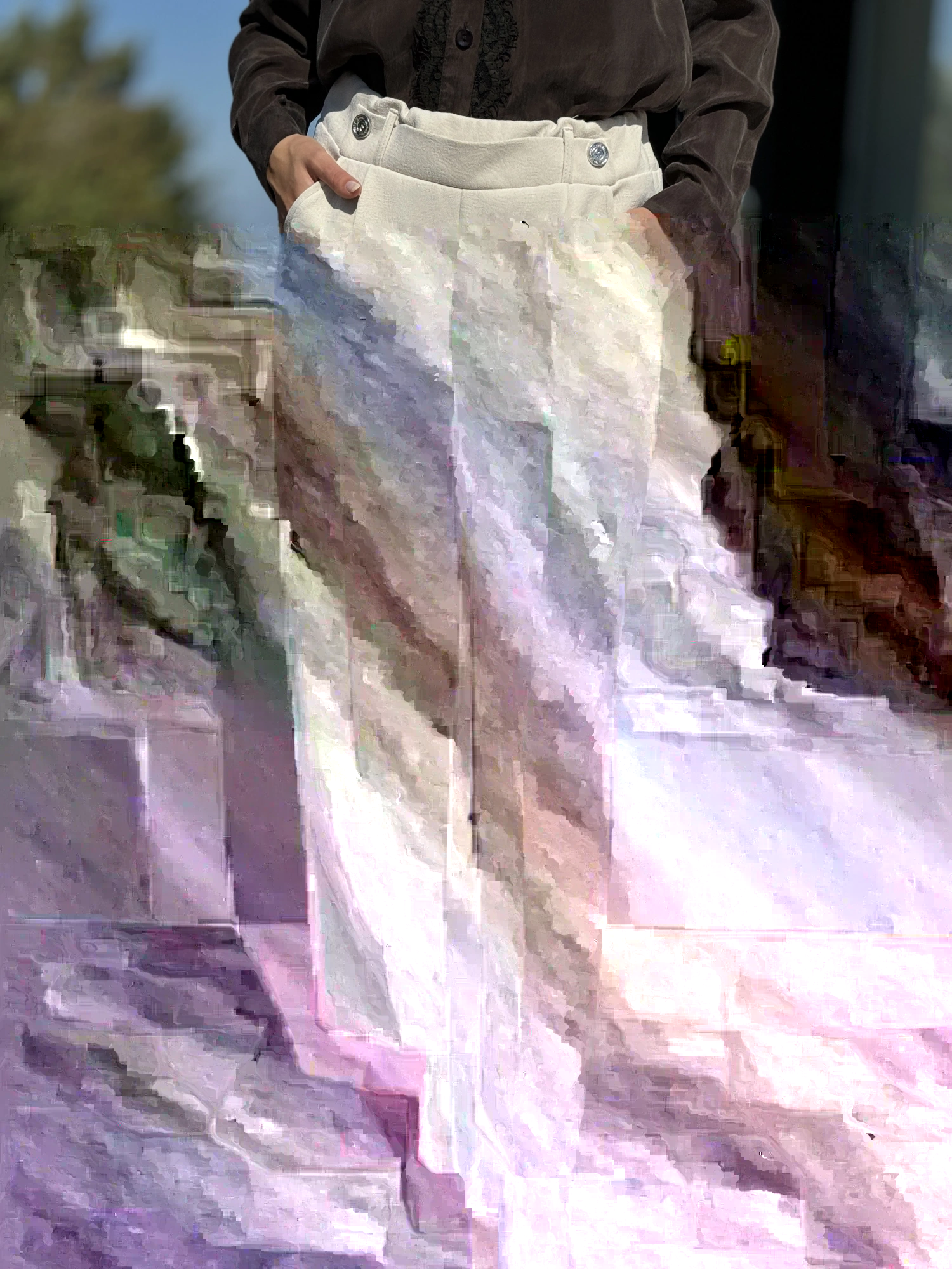 Misswhence Beli Lastikli Cepli Kalem Pantolon 36102