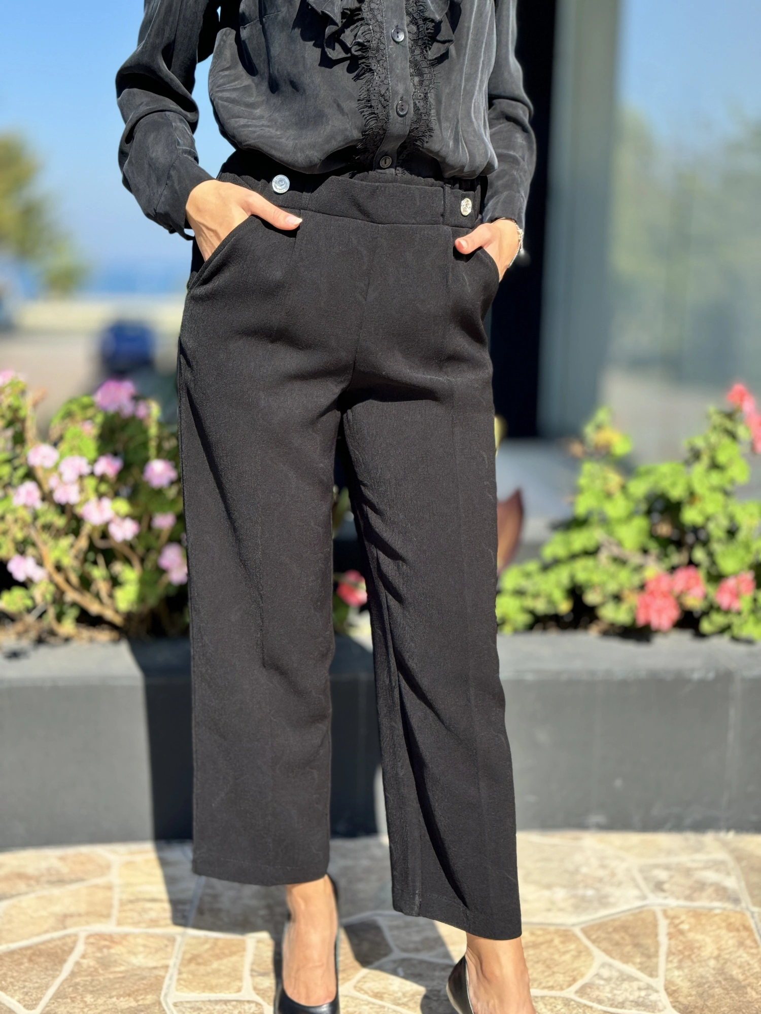 Misswhence Beli Lastikli Cepli Kalem Pantolon 36102