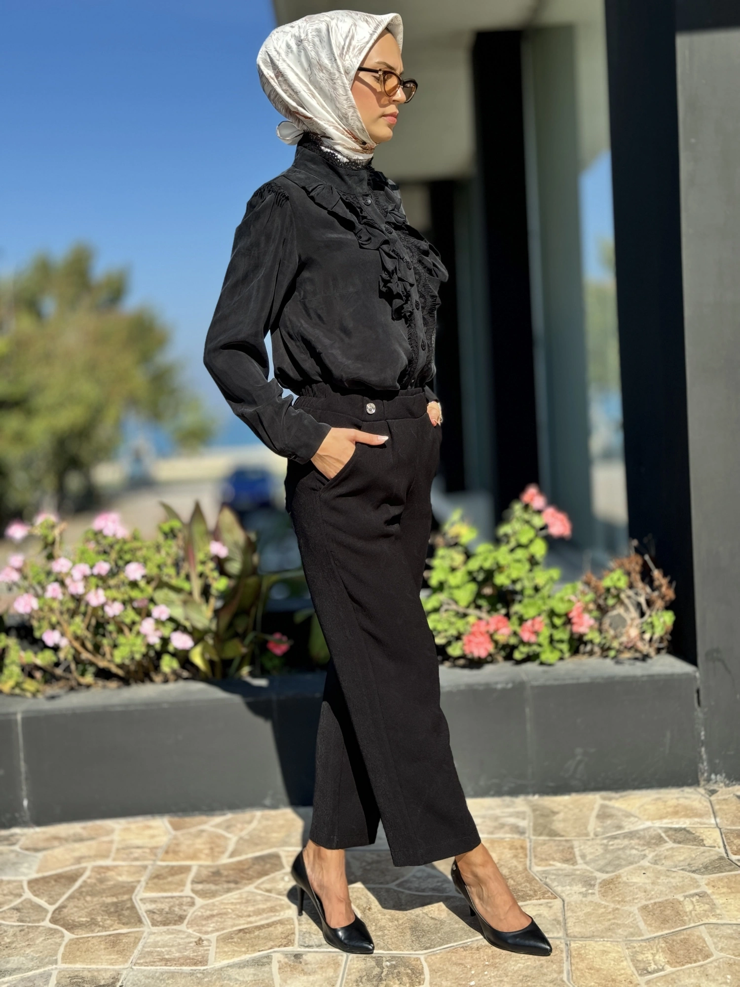 Misswhence Beli Lastikli Cepli Kalem Pantolon 36102