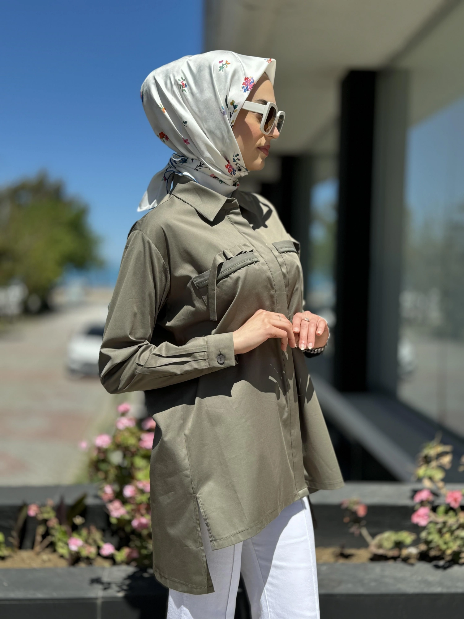 Misswhence Cep Detaylı Poplin Gömlek 35314